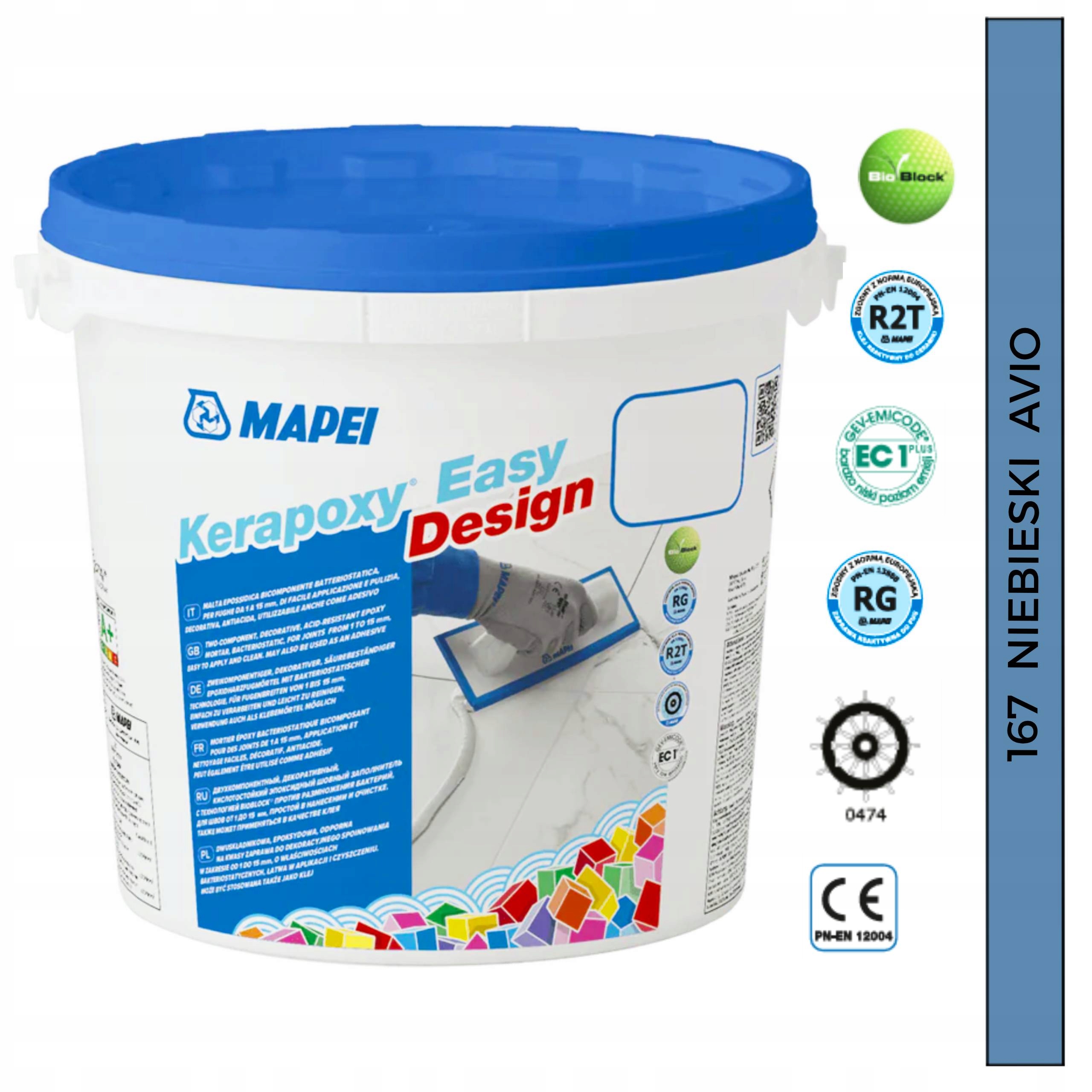 Mapei Epoxidová fuga Kerapoxy Easy Design 3 kg 167 Modrá Avio