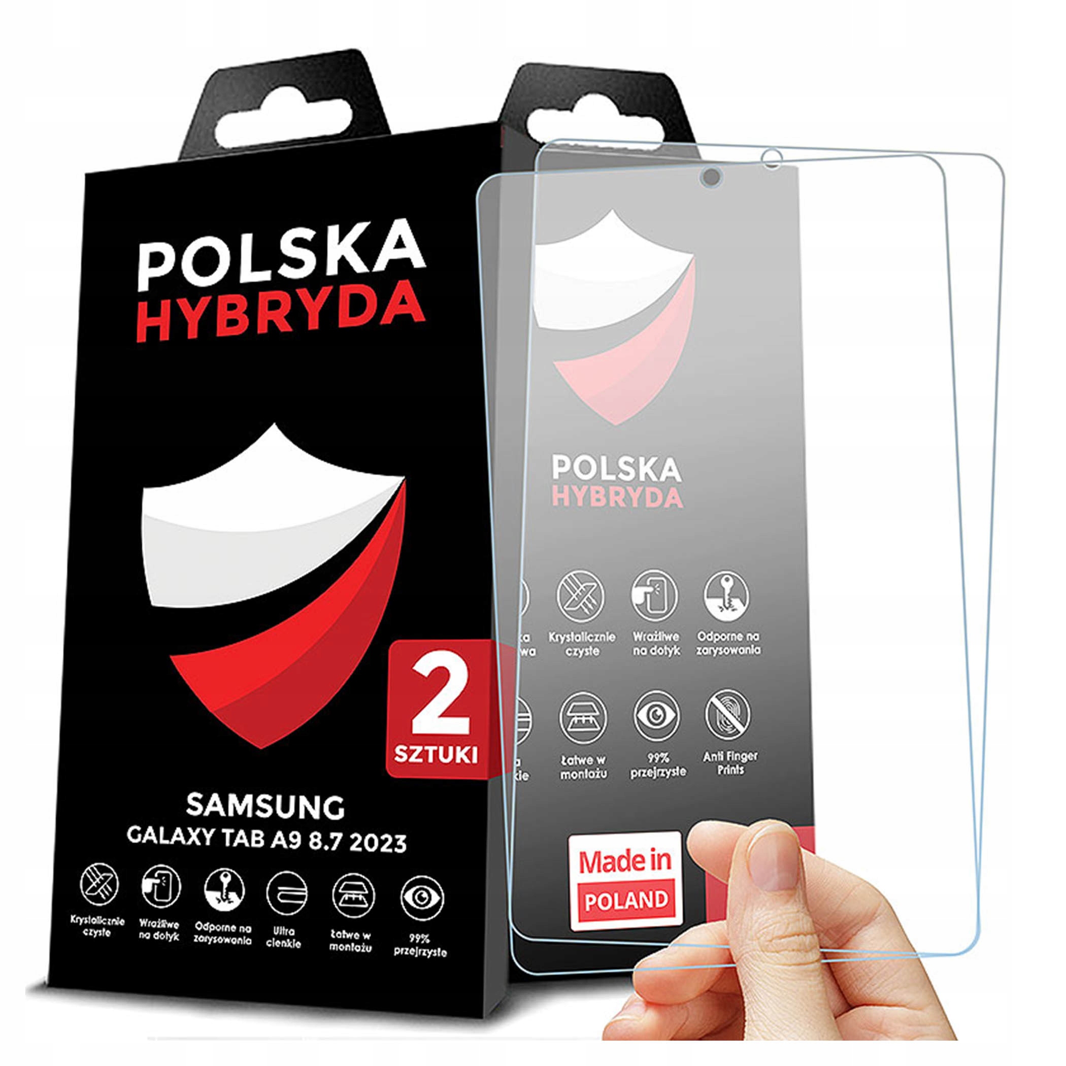 Szkło Ochronne Do Samsung Galaxy Tab A9 8.7 2023 Nietłukace 2PACK