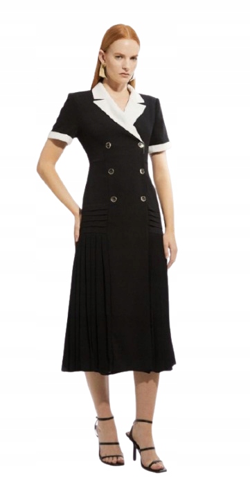 Karen Millen Černá Šaty Petite Námořnická Petite 36 B1E