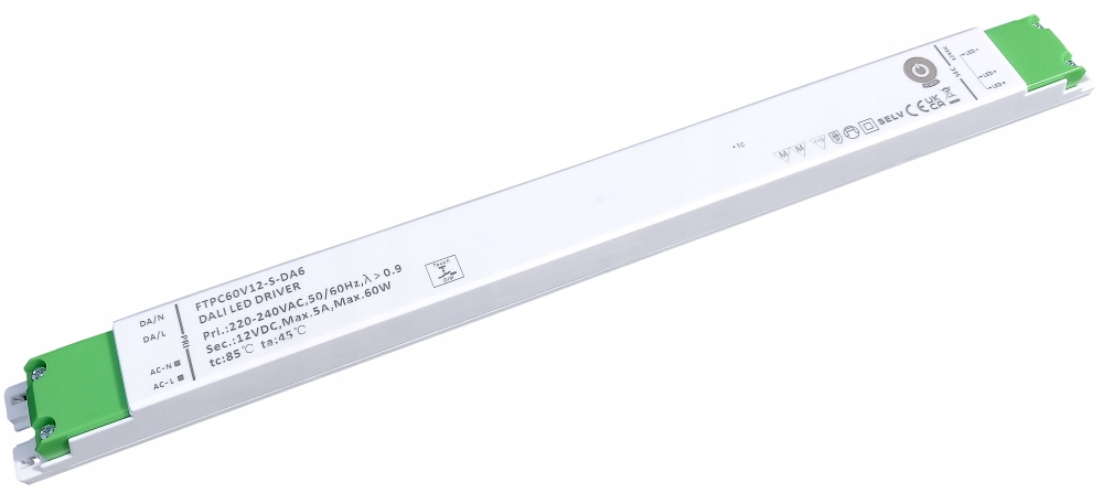 Zasilacz Impulsowy Stałonapięciowy Led Dimming DALI-2 12V 60W Pfc Pos Power