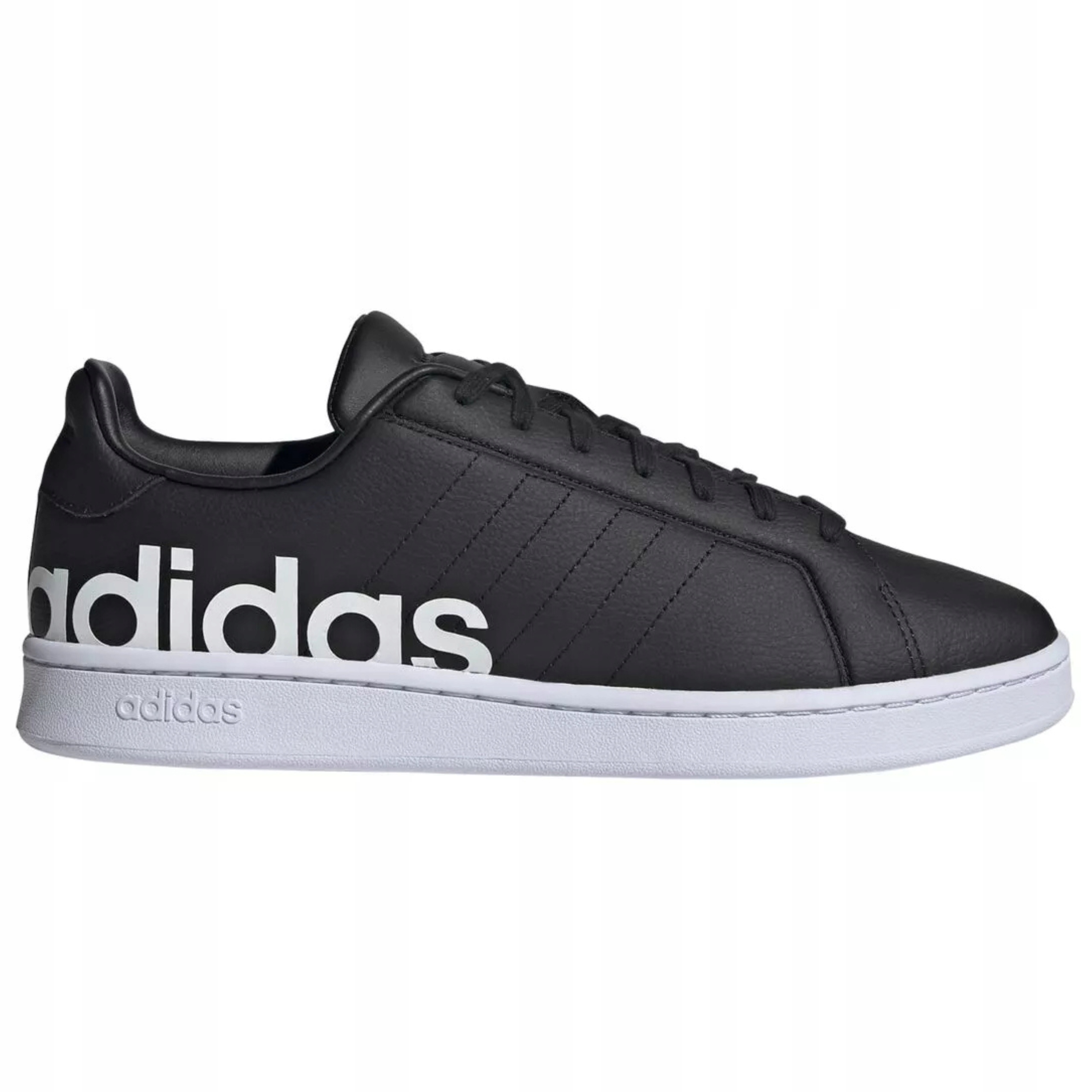 Pánské boty Adidas Grand Court sportovní černé kůže pohodlné Vel. 45 1/3