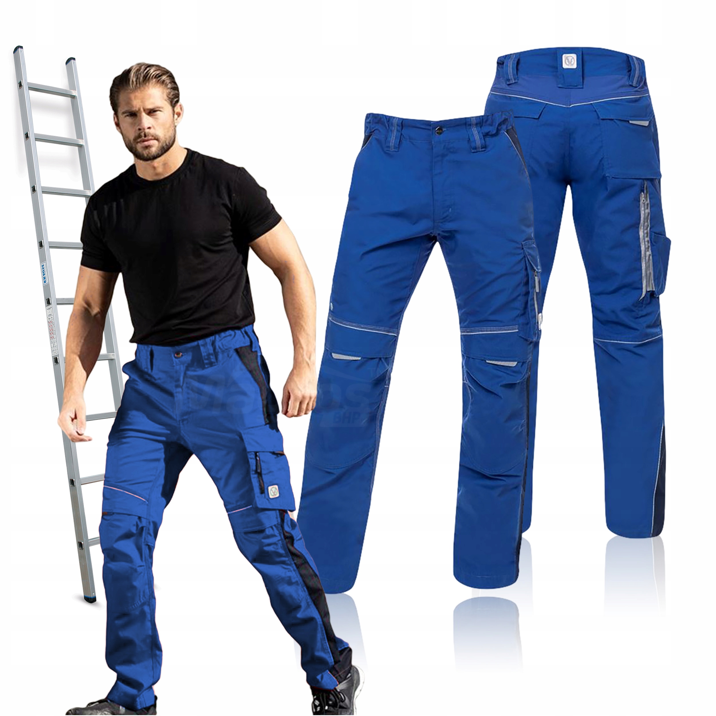 Spodnie Robocze Męskie Elastyczne Modne Niebieskie Bhp Ardon Urban+ 52