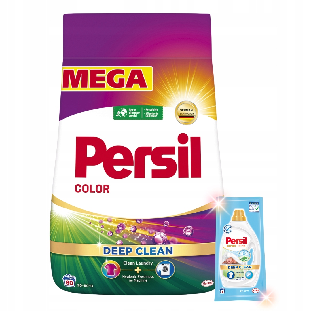 Levně Persil Deep Clean prací prášek na barevné prádlo 4,4 kg 80 praní Dárek