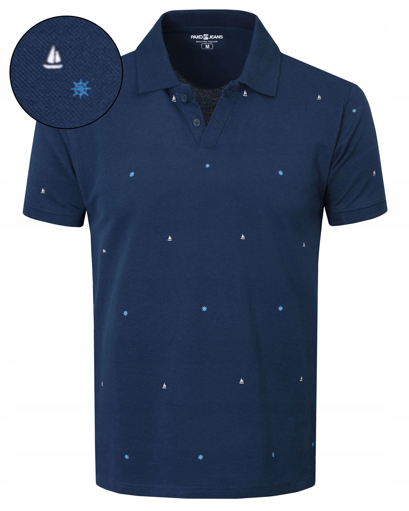 polokošile Pánské Tmavě Modré Hrubá Bavlna Complex Elegantní Pako Jeans