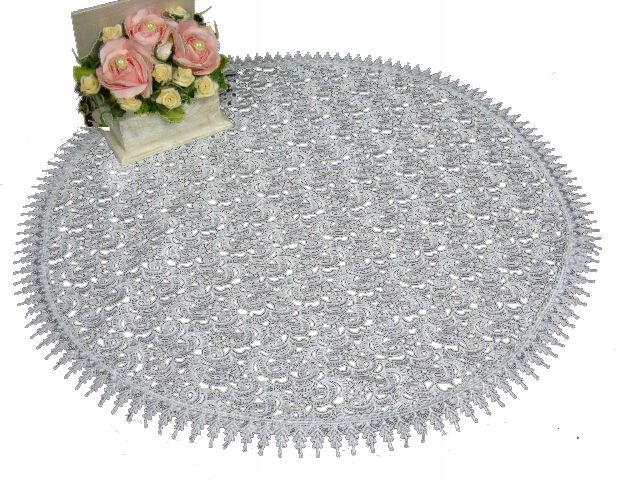 

Anna serweta z gipiura na stolik 60cm biały