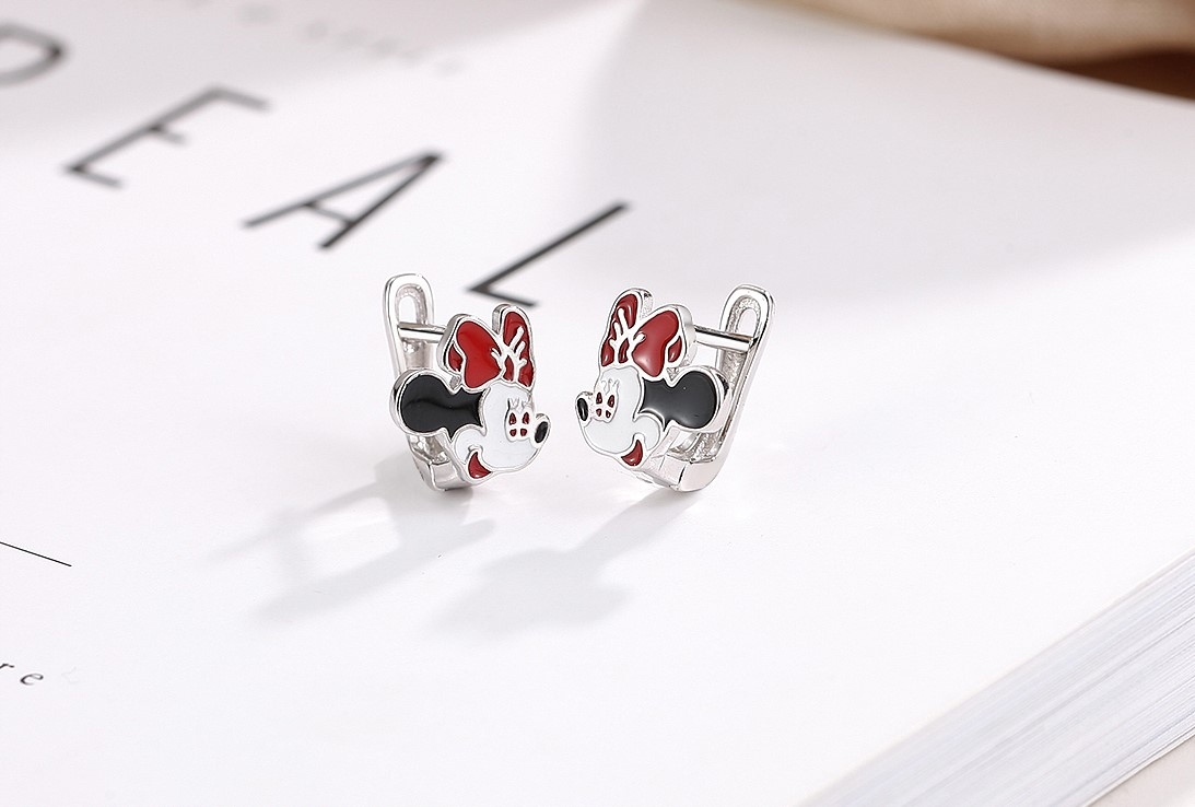 SREBRNE KOLCZYKI DLA DZIEWCZYNKI myszki srebro 925 Kolor srebrny