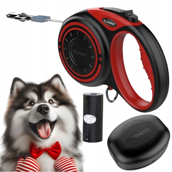 Levně Vodítko Pro Psa automatická Svinovací páska nádoba Dogness 5 m do 36 kg L