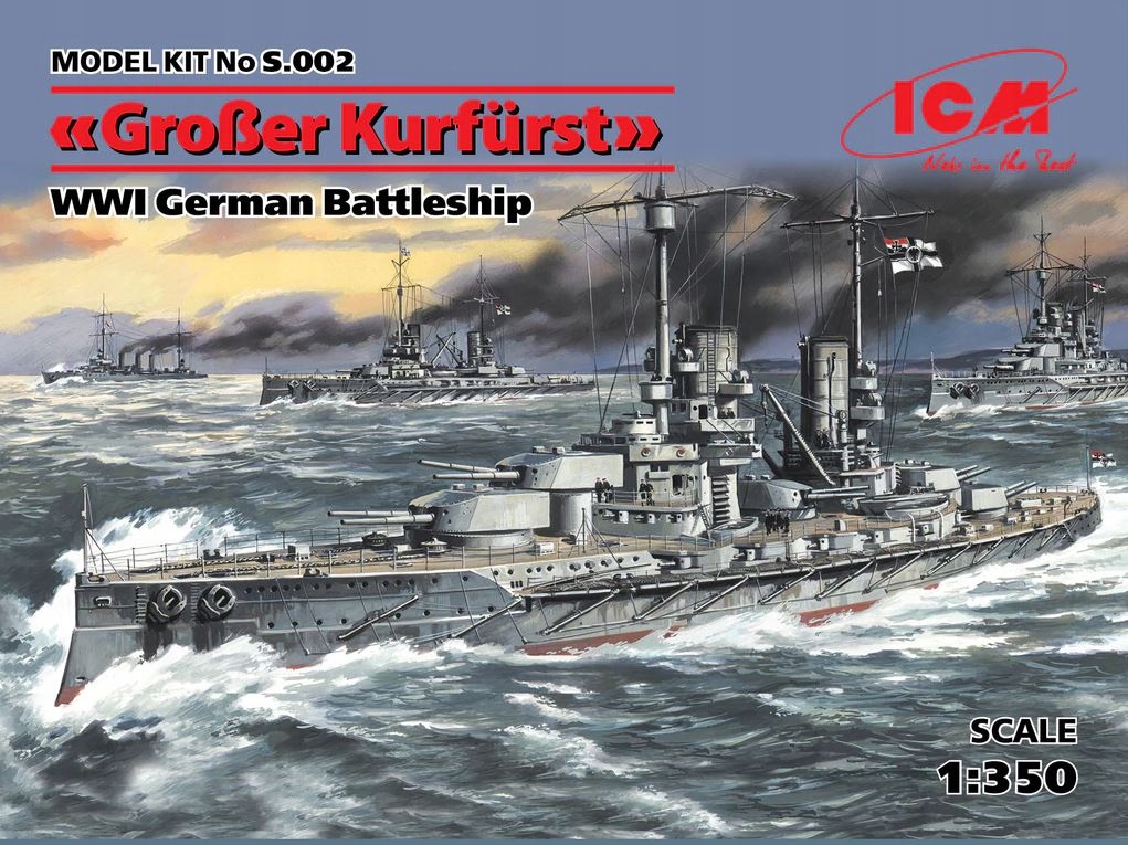 Sms Kurfürst Niemiecki Pancernik I Ww ICM S002