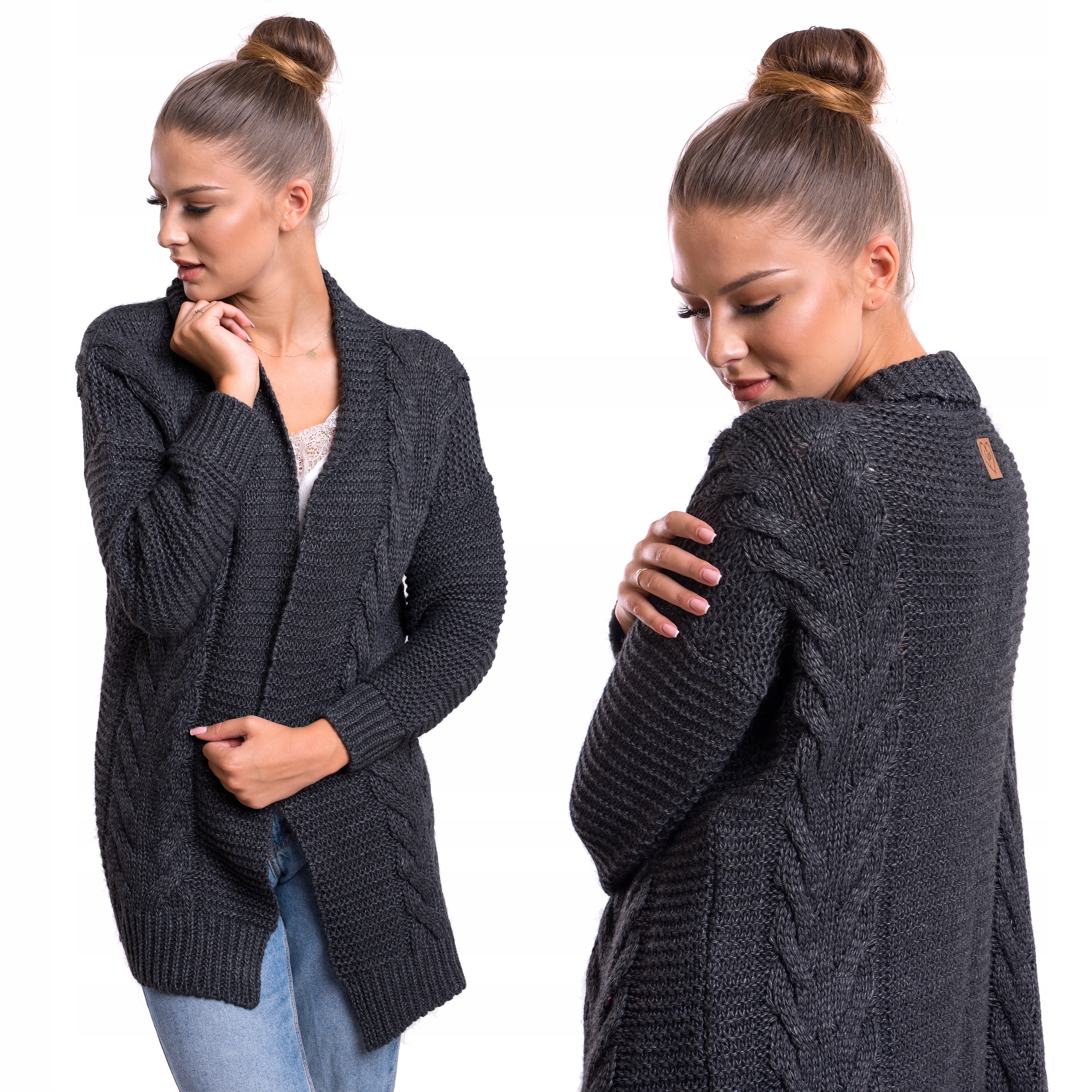 

Amma Unique Warkoczowy Kardigan Sweter L/XL