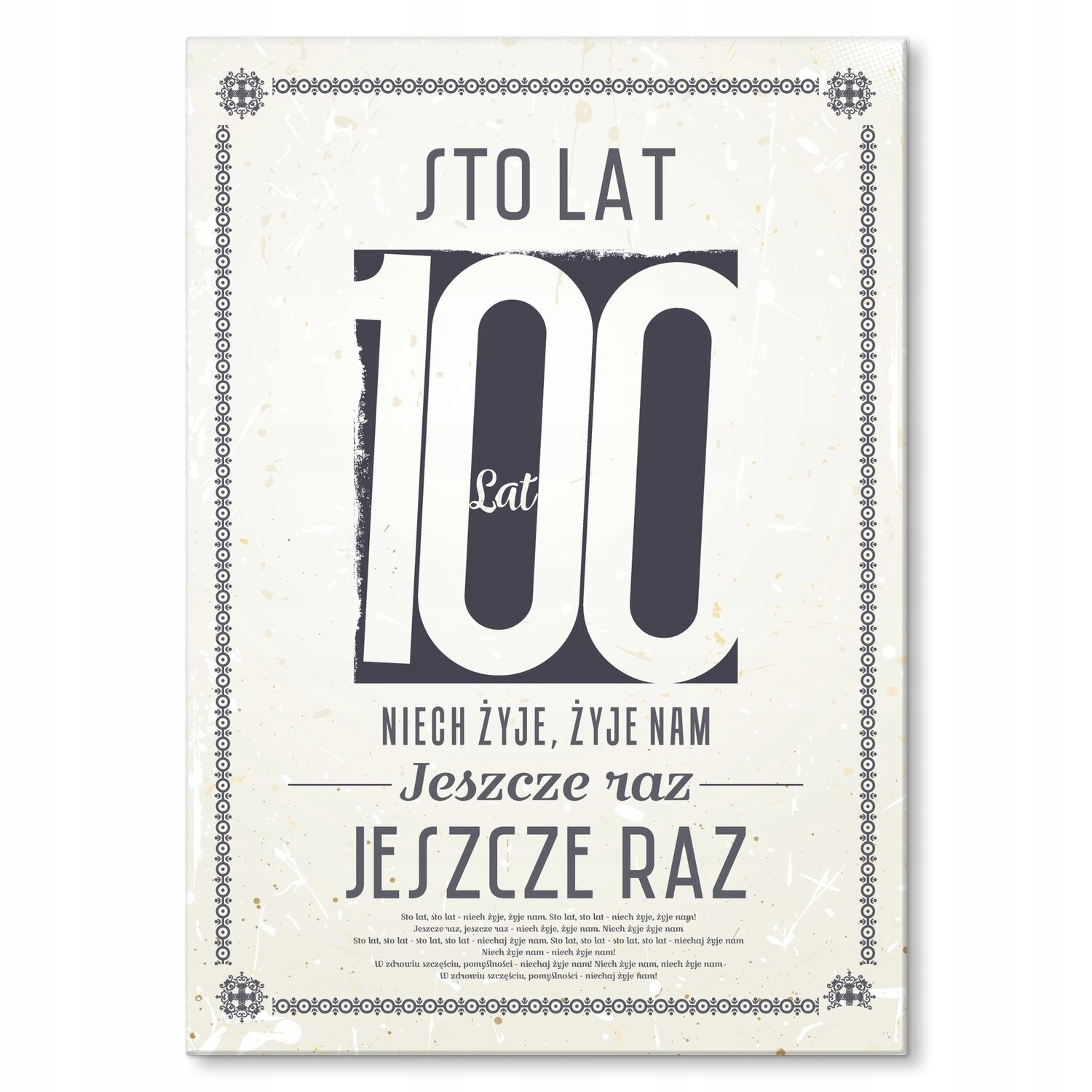 Kovový plakát Sto let Dárek 22 x 31 cm