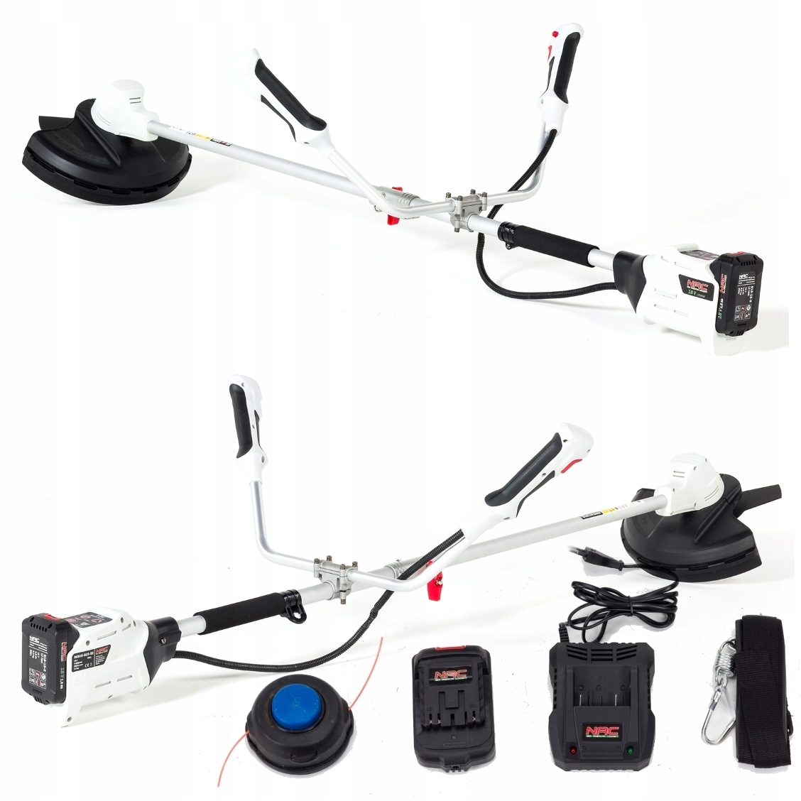 Akumulátorový Vyžínač Nac 18V Aku 1,5AH Nabíjačka Držiak V Žilka Kotúč