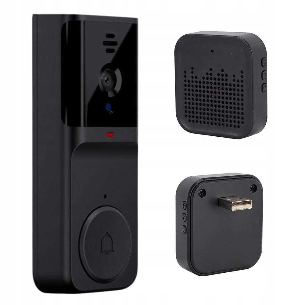 Bezdrátový Dveřní Zvonek S Videokamerou Domofon Wifi IP65 800MAH
