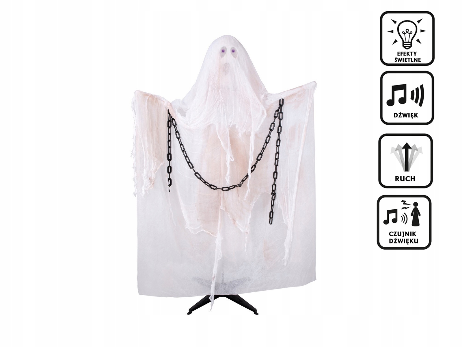 Dekorácia Duch v reťaziach 168 cm Halloween