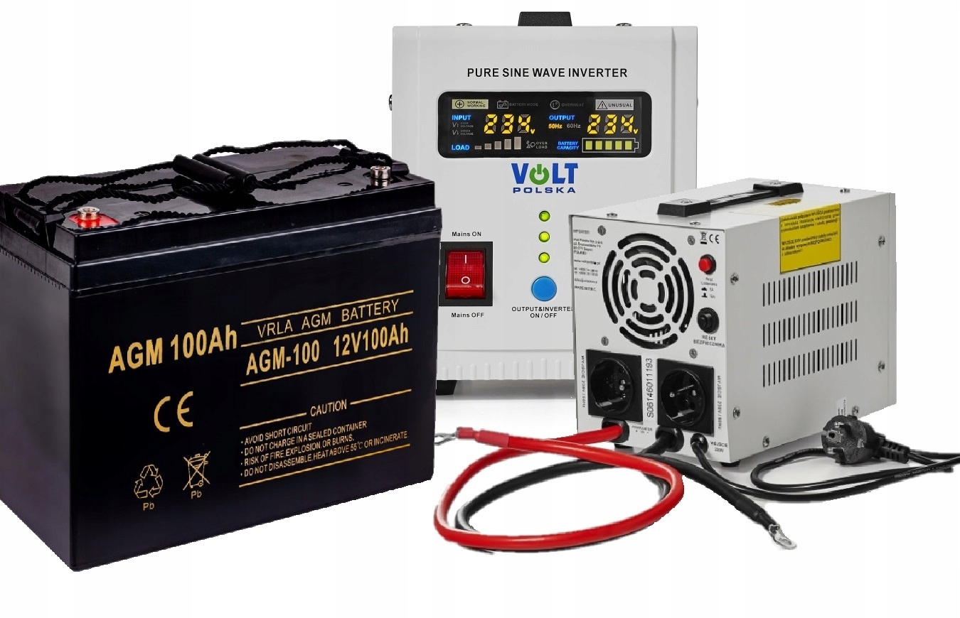 Zasilacz UPS Volt Polska 3SP080011AGM 800 VA 500 W