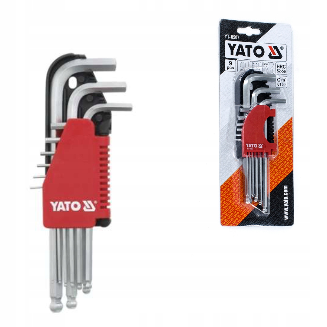 

Klucze Imbusowe Kulka 2-10mm 9 Szt YT-0507 Yato