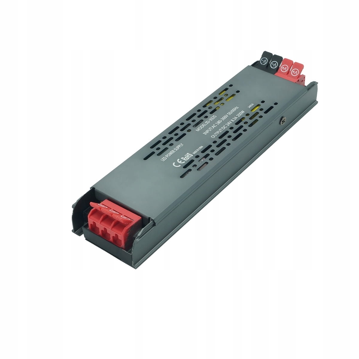 Ultra Slim 24V 200W zasilacz Led do zabudowy mebli kompaktowy niski profil