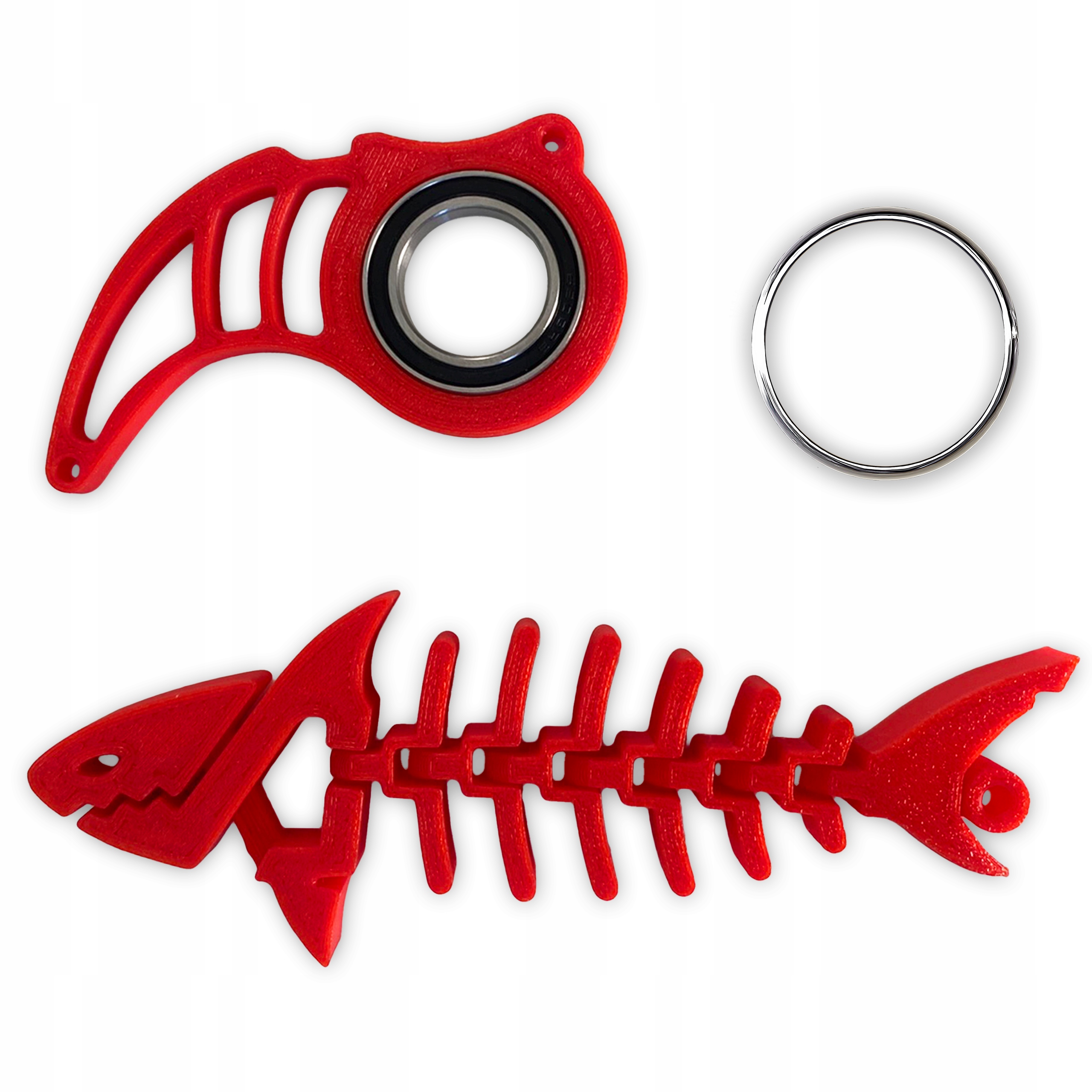 Brelok do Kluczy KEYRAMBIT KEYSPINNER karambit key spinner CZERWONY