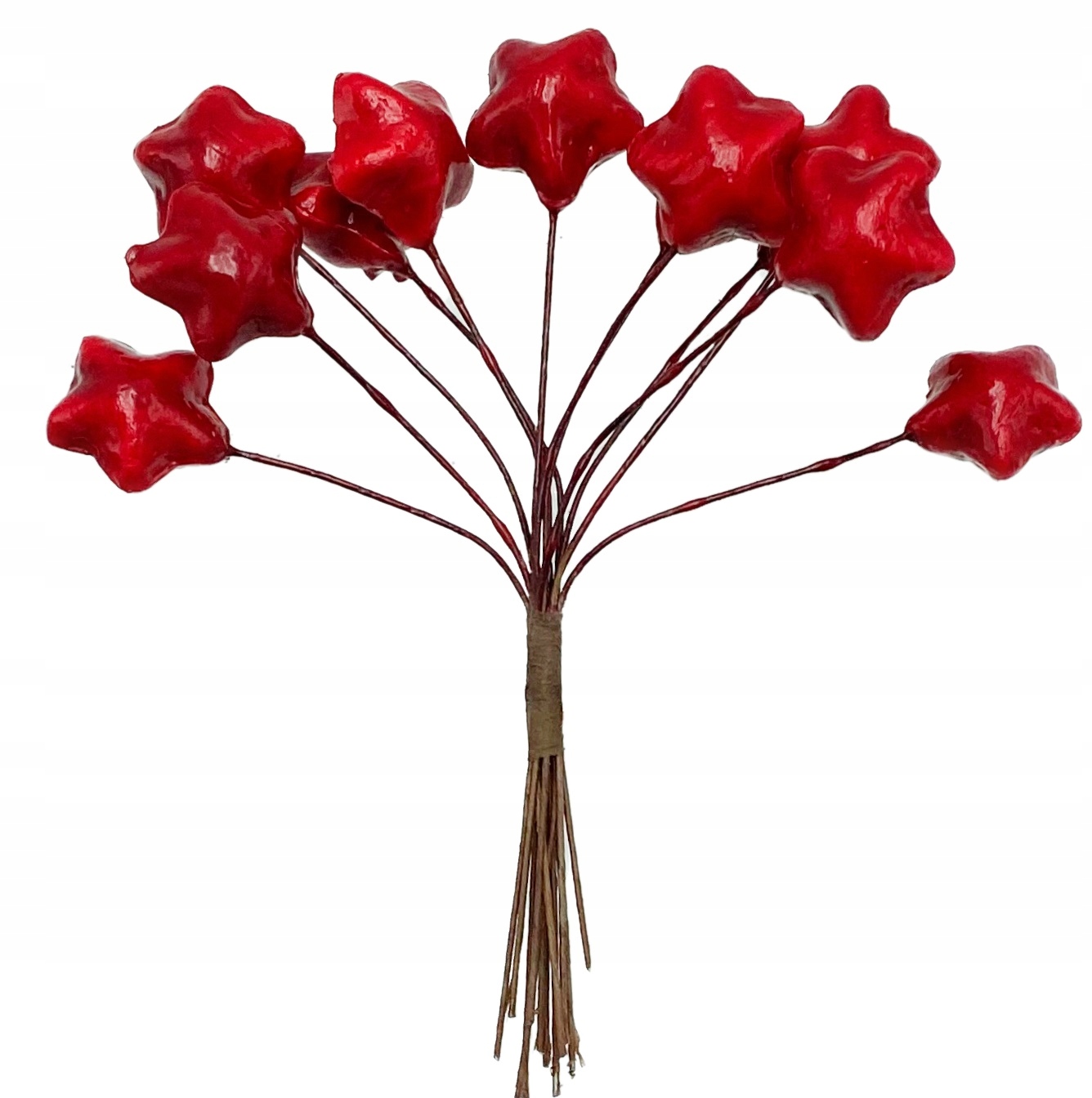 

Gałązka Świąteczna stroika czerwone gwiazdki