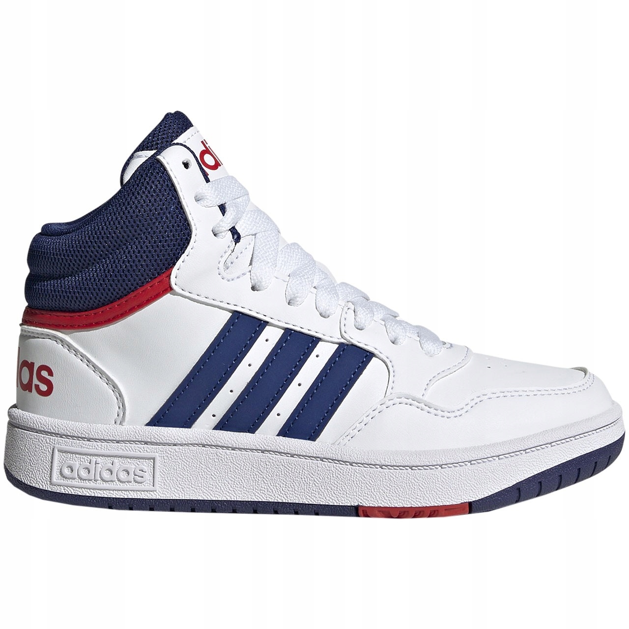 pro mládež boty Adidas Hoops Mid bílo-modré