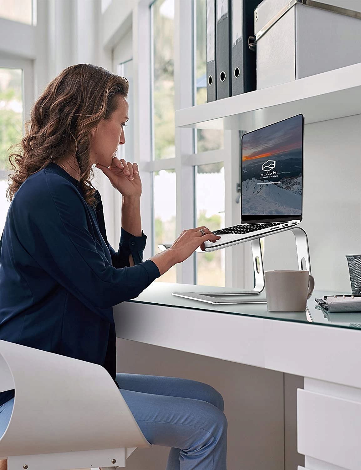 SOUNDANCE Aluminiowy Stojak Na Laptopa Ergonomiczny Do Biurka 10-156 Cali — miniatura 8