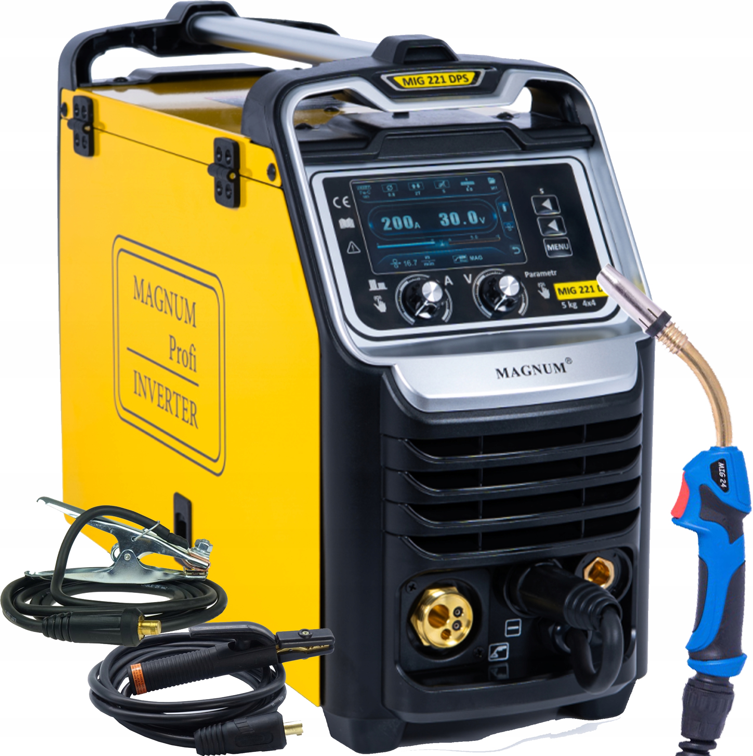 Magnum Mig 221 Dps 200A Synergická svářečka s Pulsem Mig/mma/tig 230V