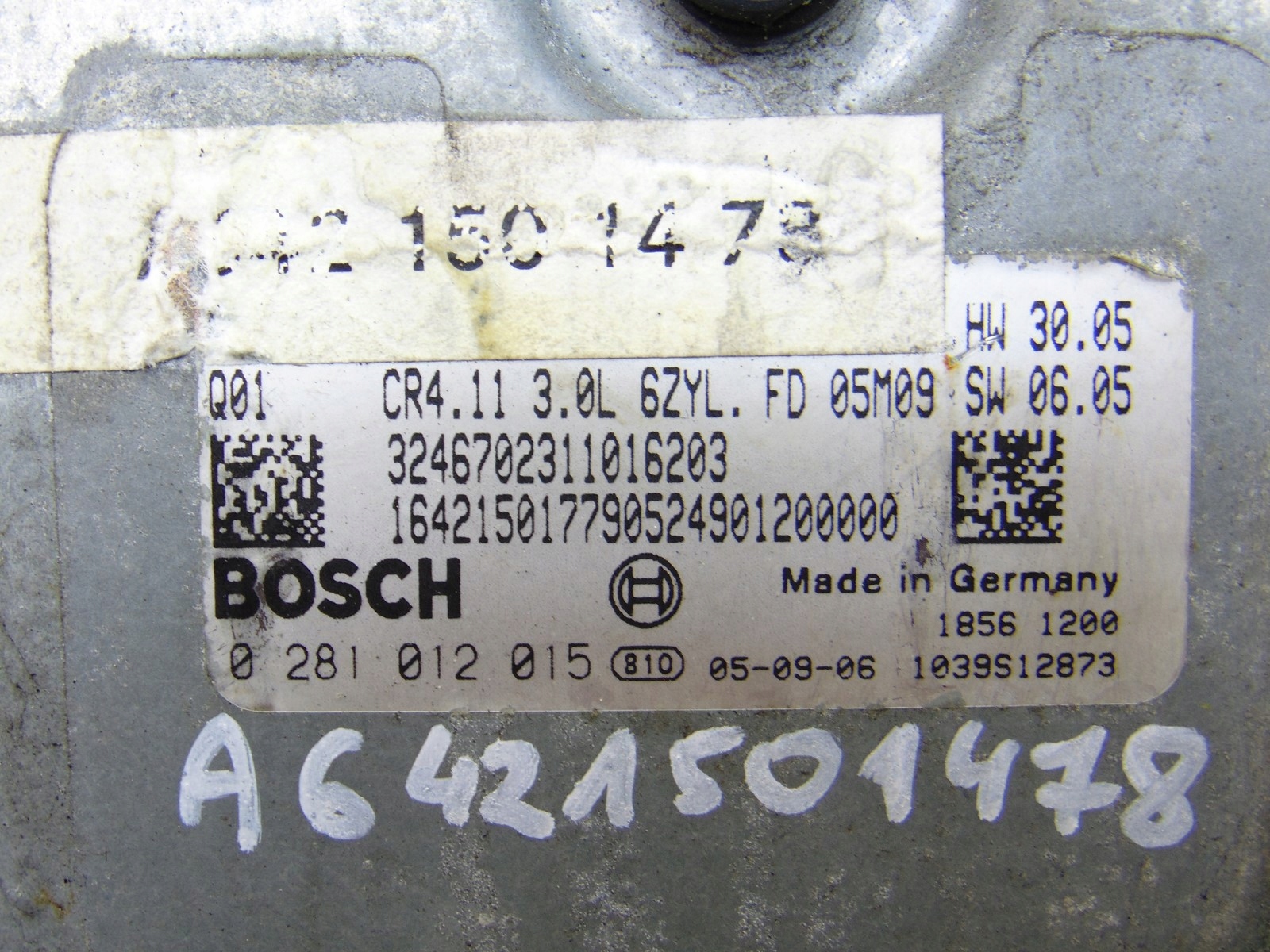 unité de commande électronique uce moteur MERCEDES ML W164 3.0 A6421501478