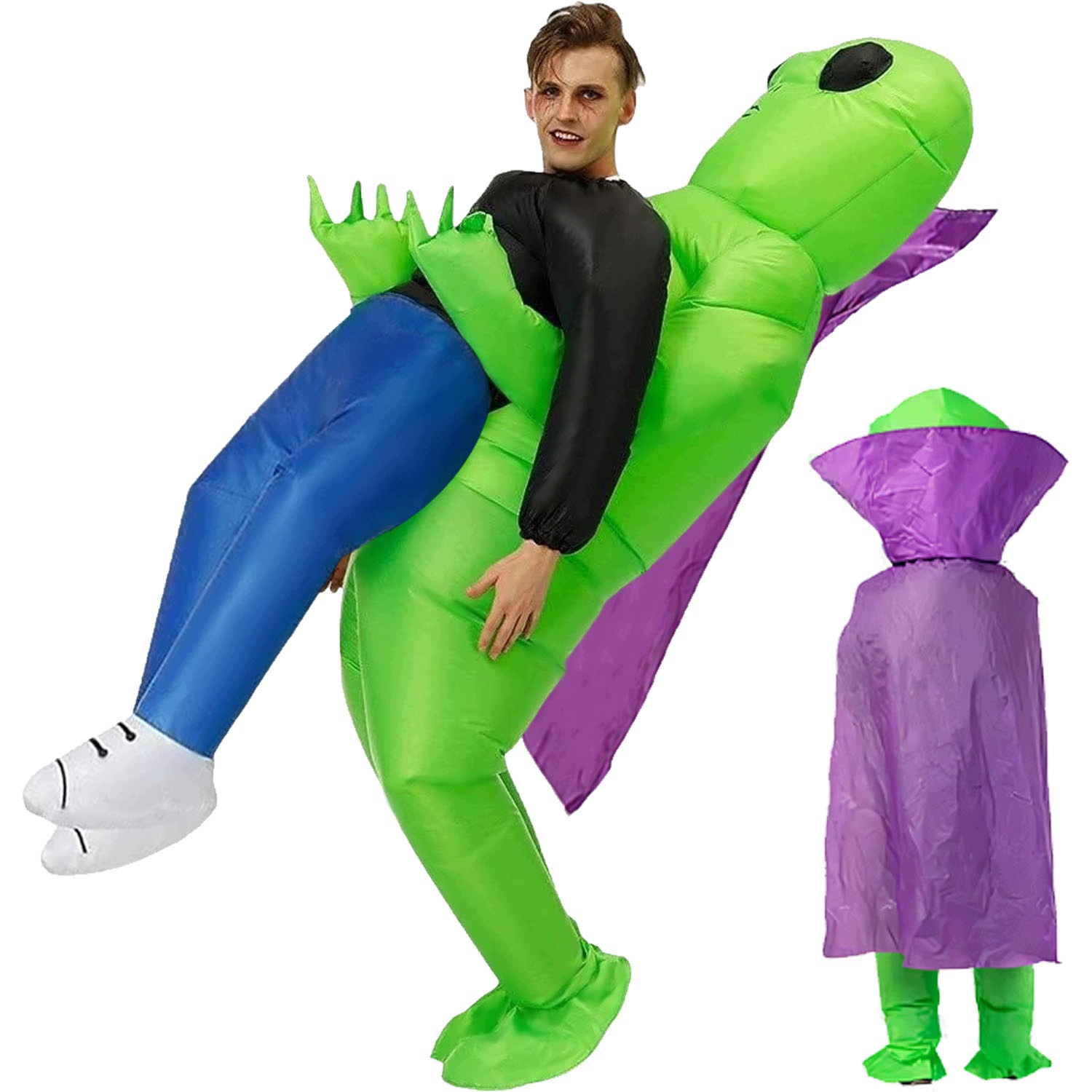 Kostým Alien Ufo Mimozemšťan Nafukovací převlek Kostým Karneval Na Halloween