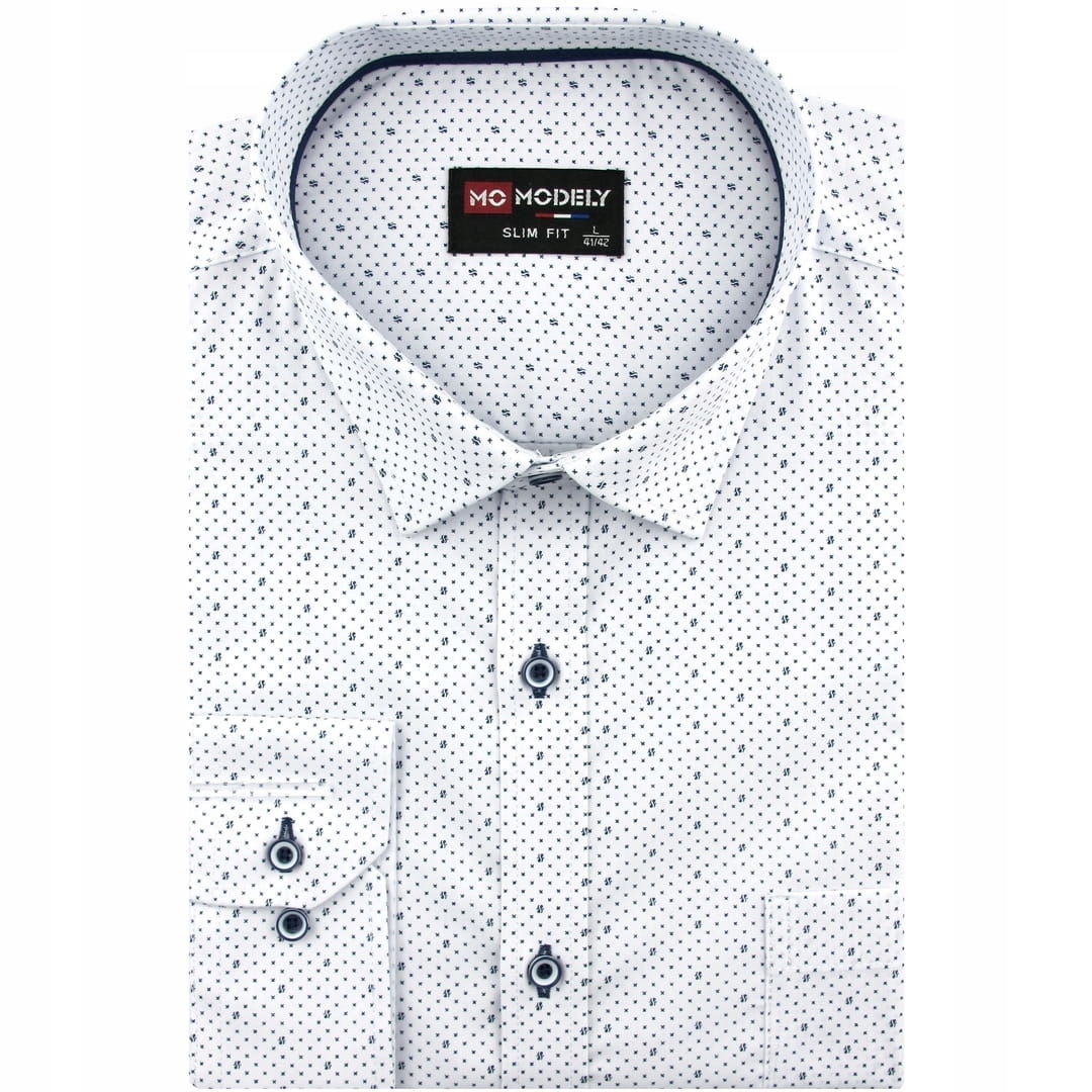 Duża Koszula Męska Wizytowa do garnituru Duże rozmiary J738