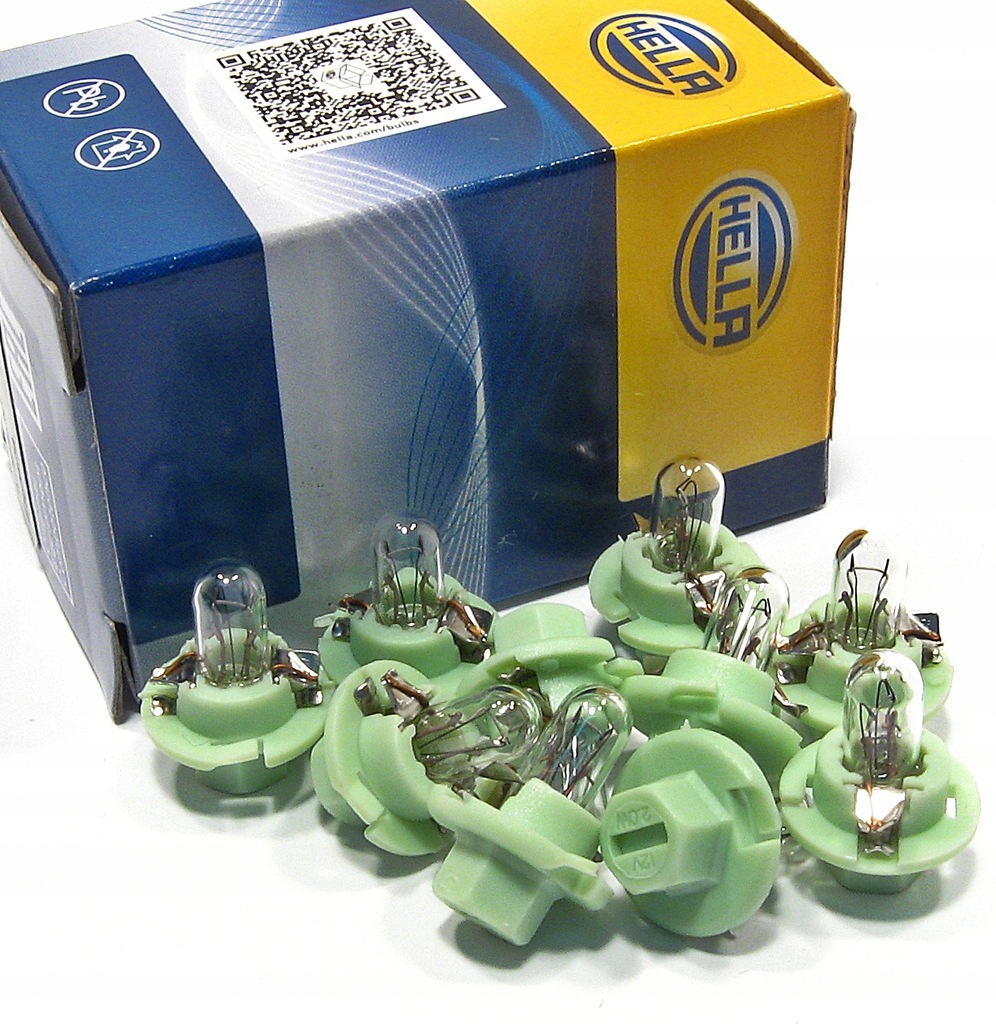 Żarówka 2W 12V PBX4 BX8.4d oprawka Hella 1szt