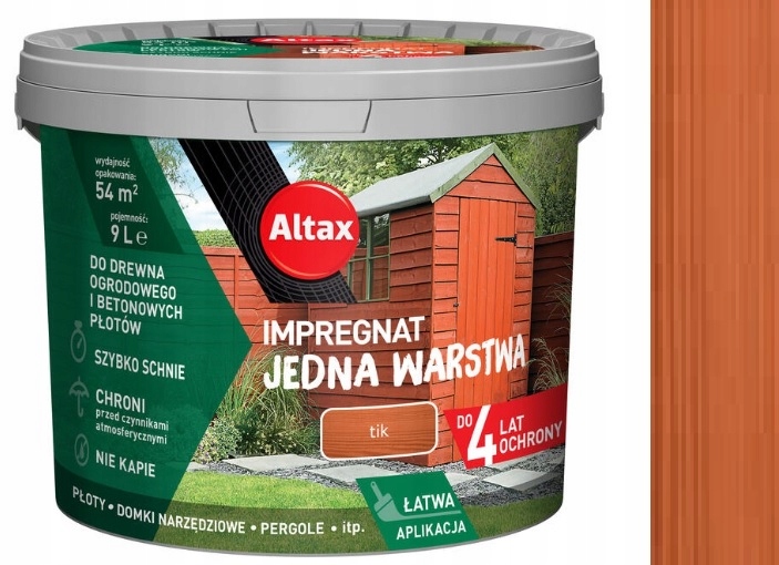 Altax Impregnační Přípravek Na Zahradní Dřevo 9 L Tik Tek