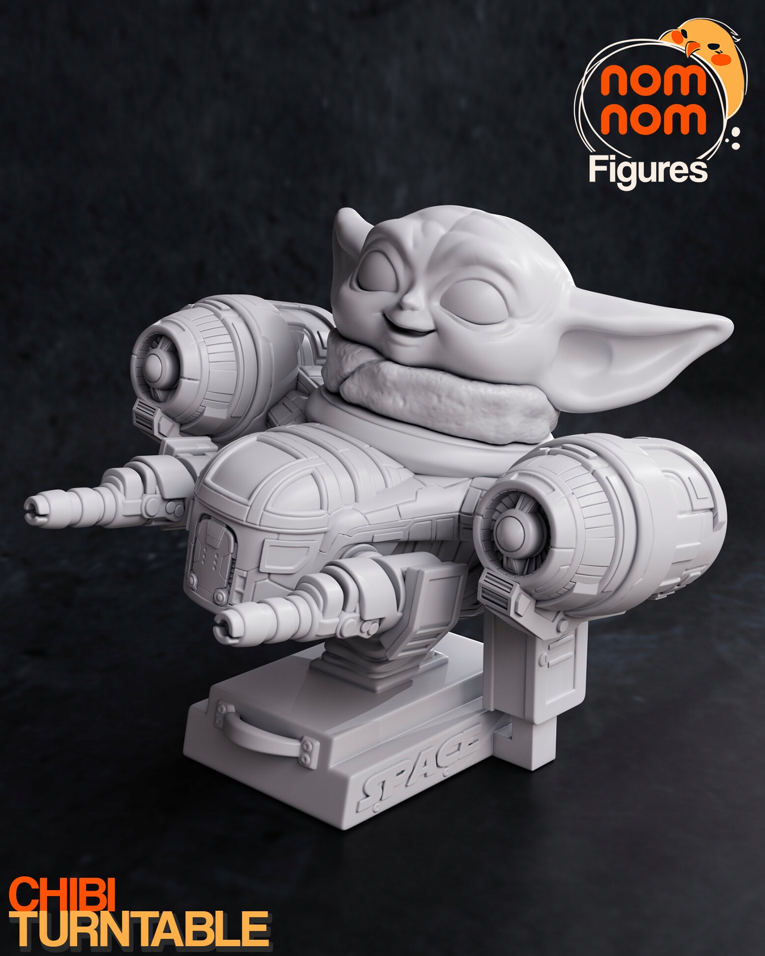 Figurka Chibi Grogu Mandalorian NomNom Figures 3D tisk Figurálně