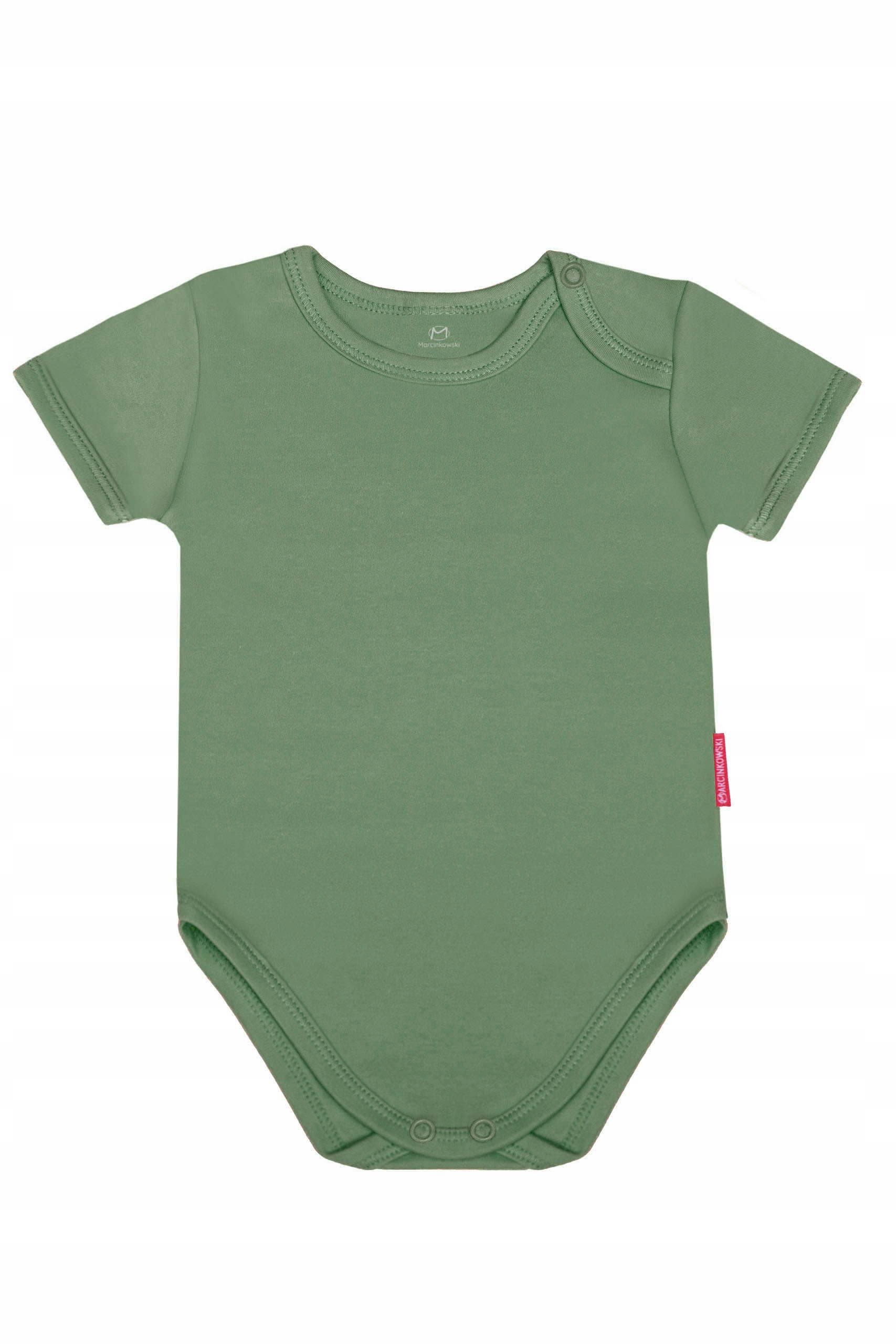

Body Krótki Rękaw Gładkie Bawełniane Khaki 110 CM