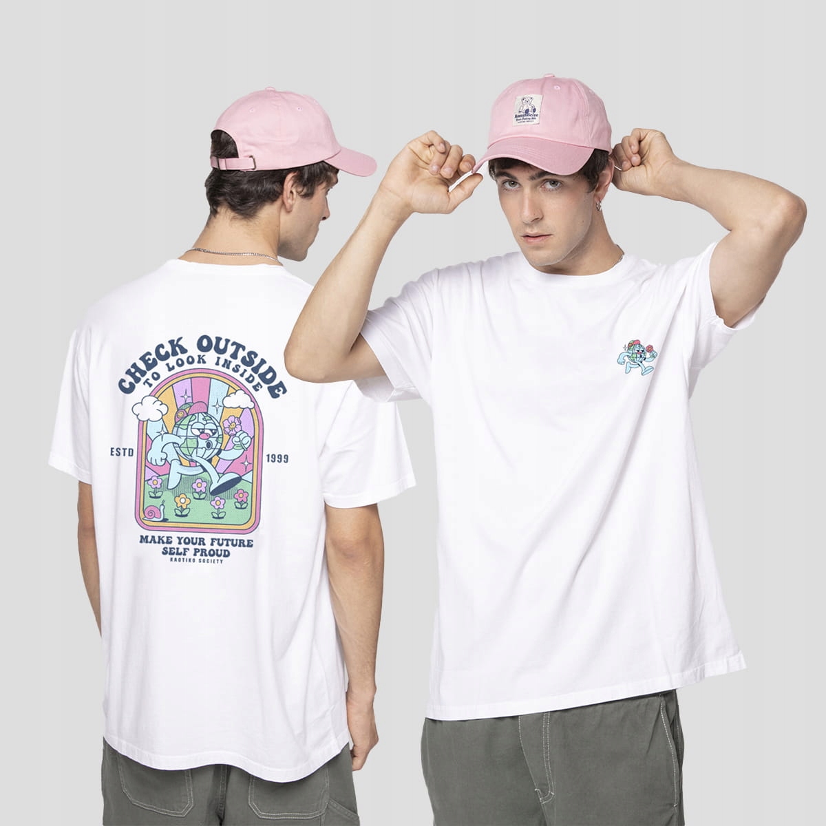 Tričko Kaotiko Washed Look Inside Xs, Bílá, Městské