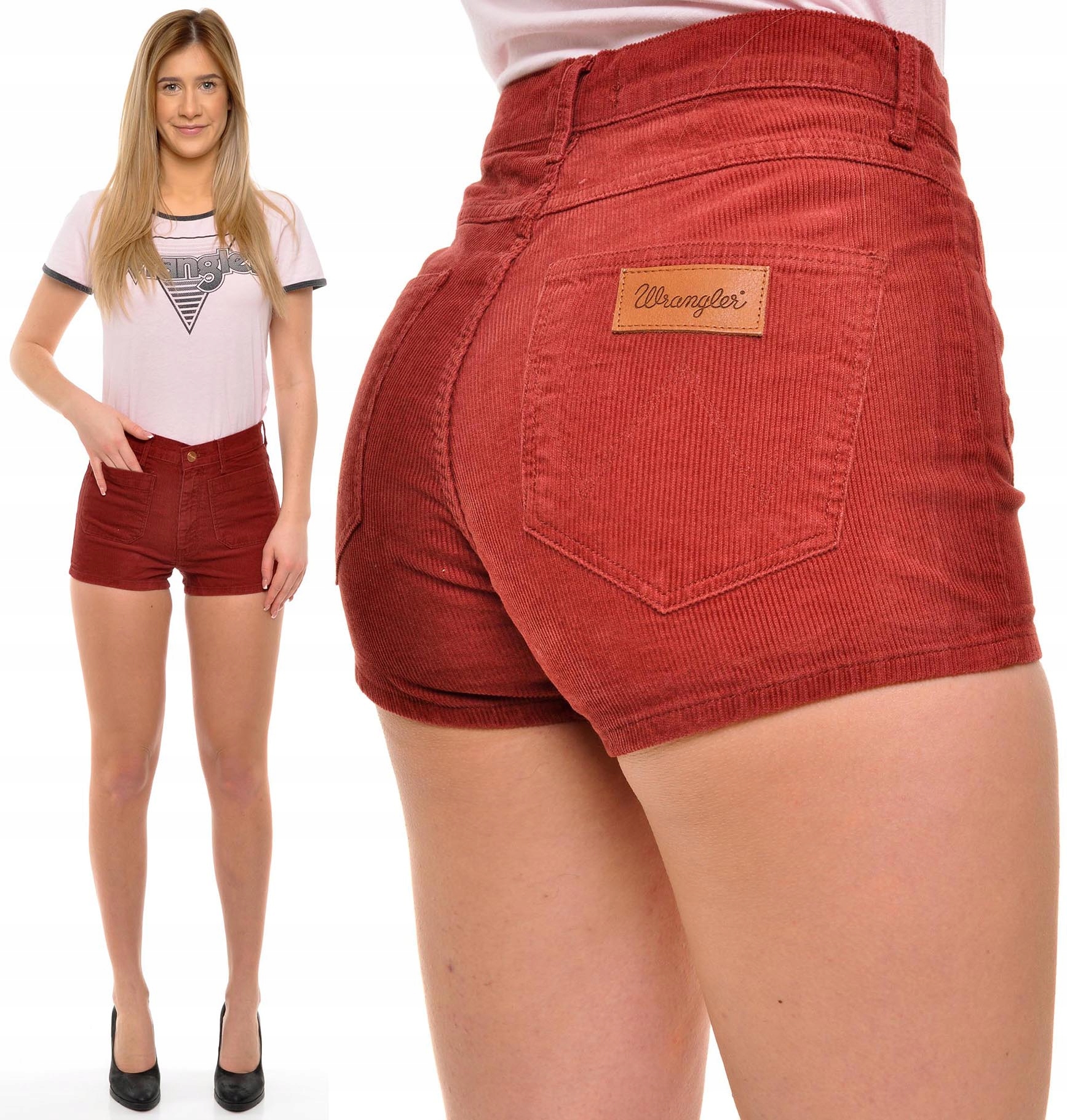 

Wrangler spodenki sztruks Retro Pin Up Short S S