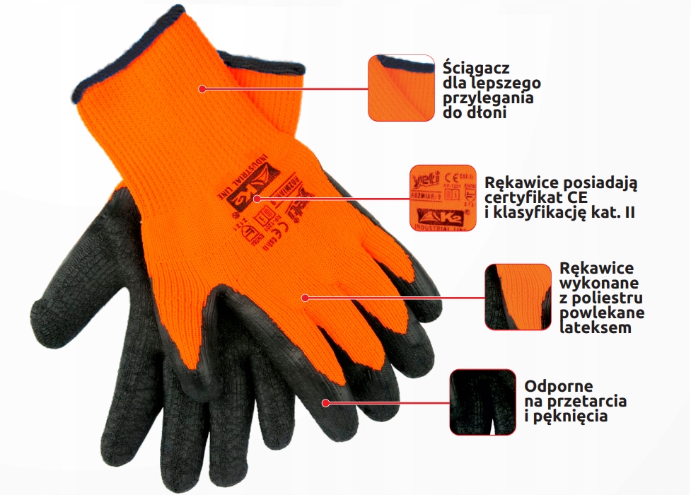Rękawice rękawiczki ochronne zimowe YETI r.10 XL Liczba par w opakowaniu 1