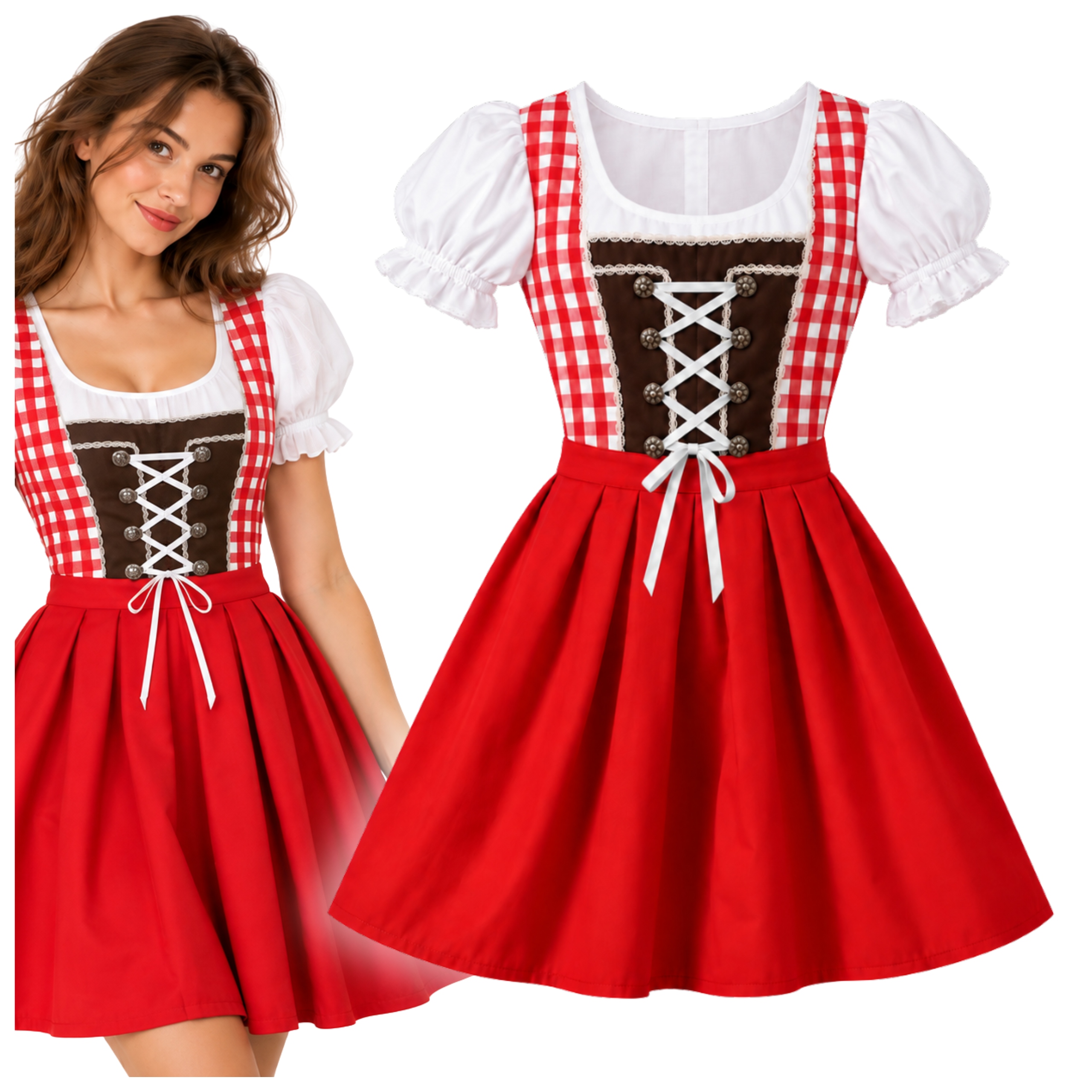 Šaty Oktoberfest Alpenmarchen Bawarka Kostým Bavorský Kostým