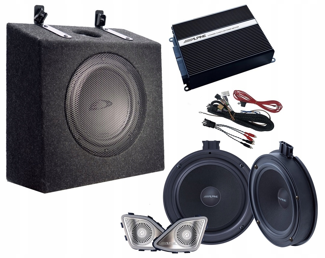 Alpine SPC-W84AT6-2 Subwoofer Zesilovač Reproduktory Pro Vw T6 Transportér