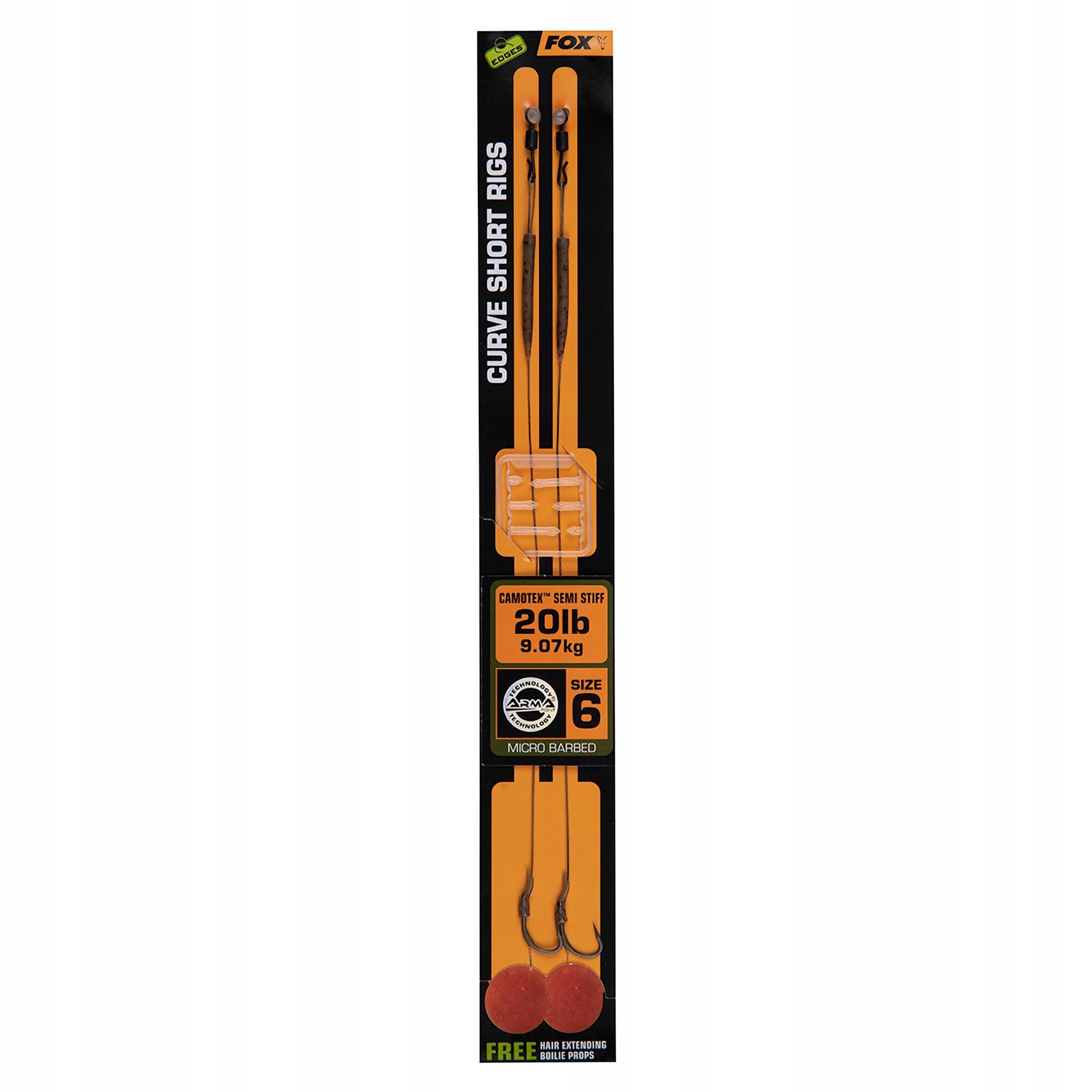 Przypony Karpiowe Fox Edges Short Camotex Semi Stiff Ready Rigs Roz. 6