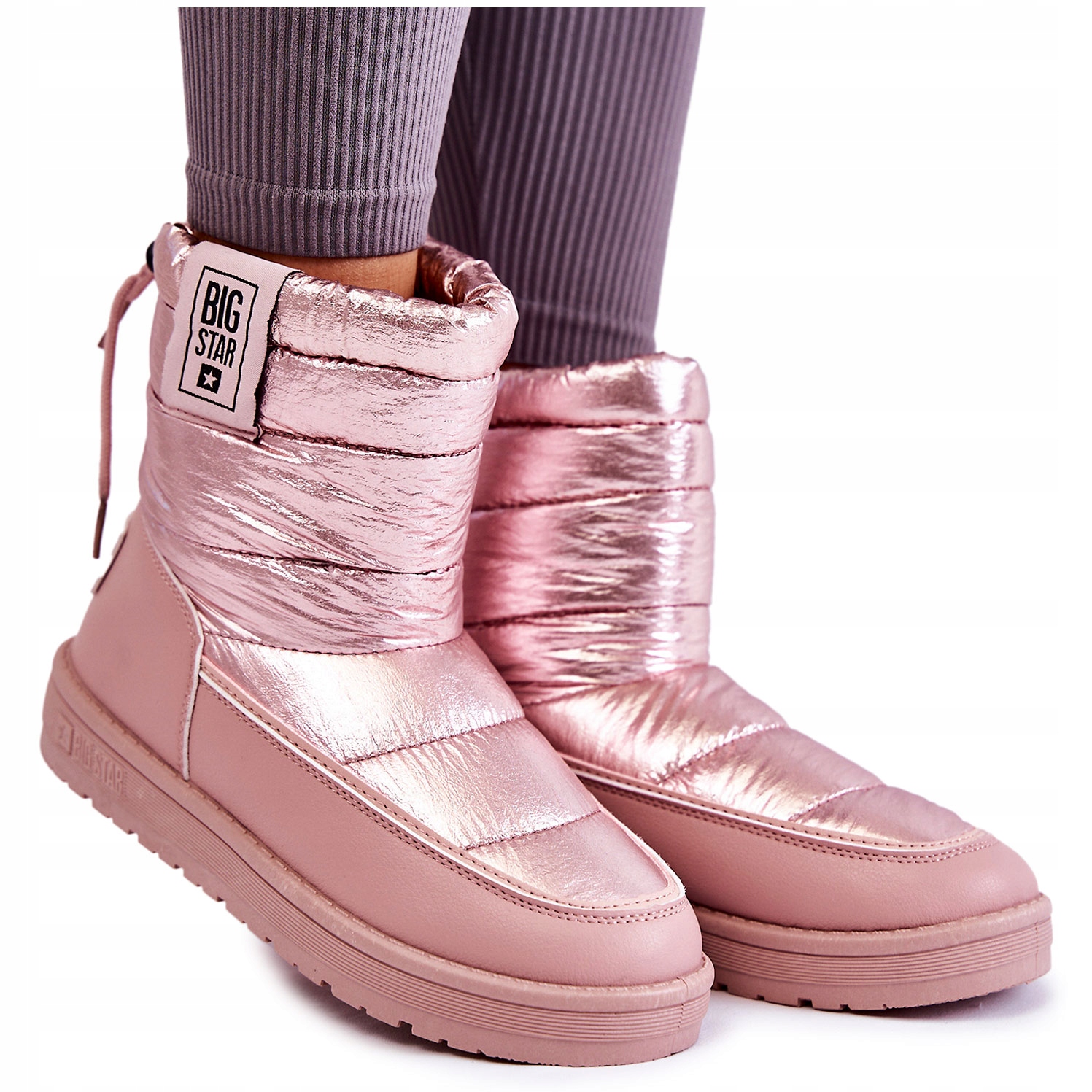 

Różowe Ciepłe Botki Śniegowce Big Star II274119 39