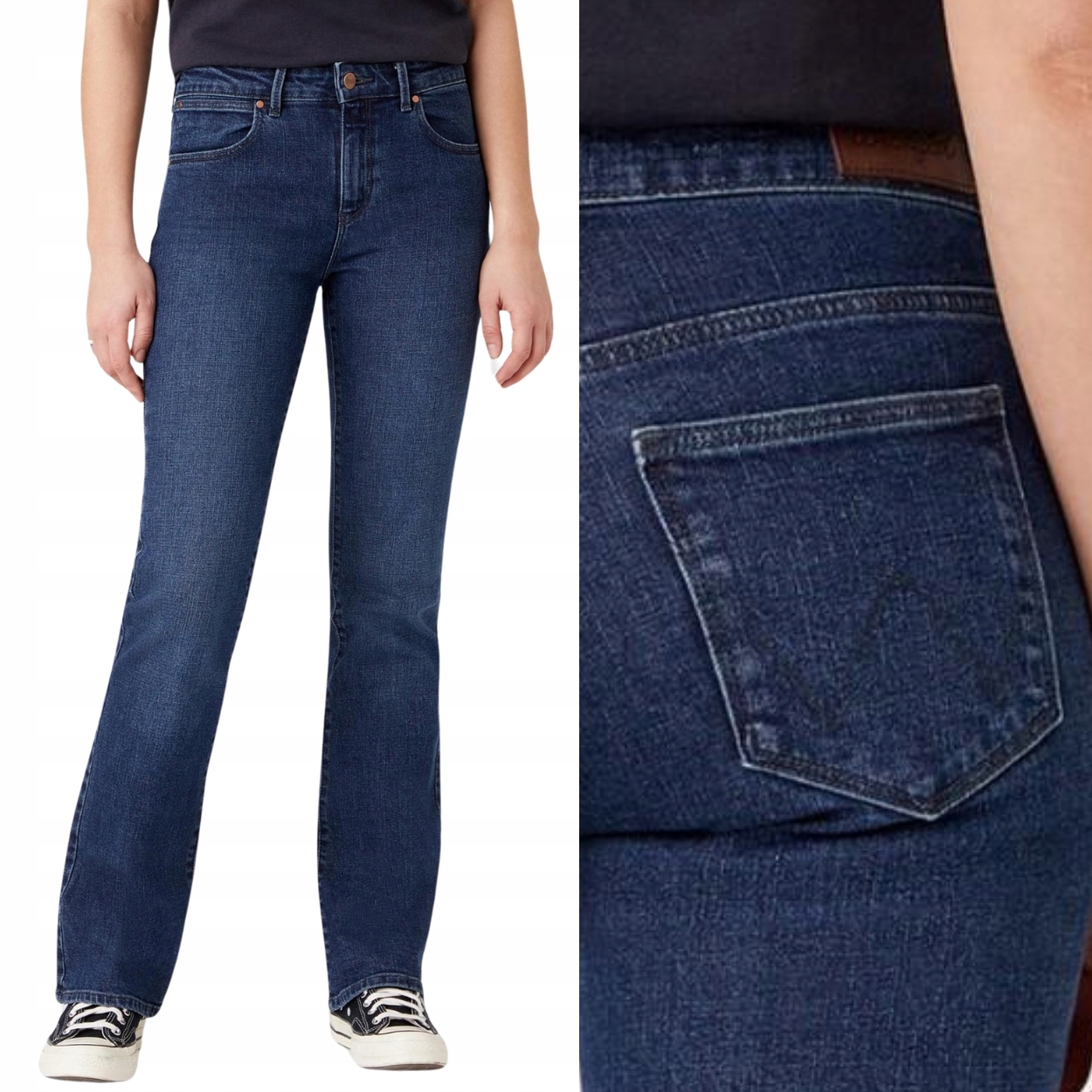 Wrangler Bootcut Bonfire Blue, rozšířené dámské džínové kalhoty W29 L32