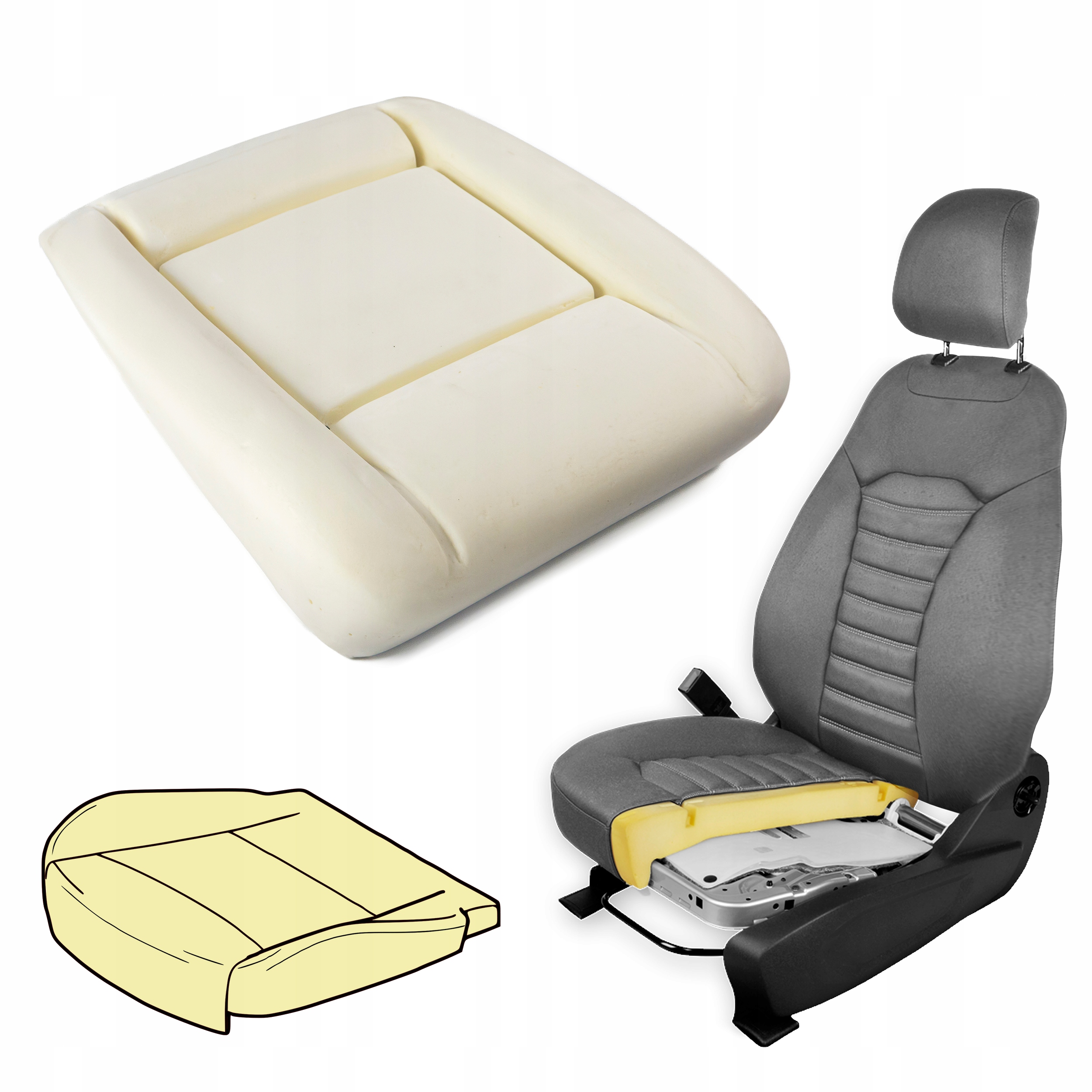 7522GNL30070 - Піна губка сидіння сидіння VW T6 2015-2019