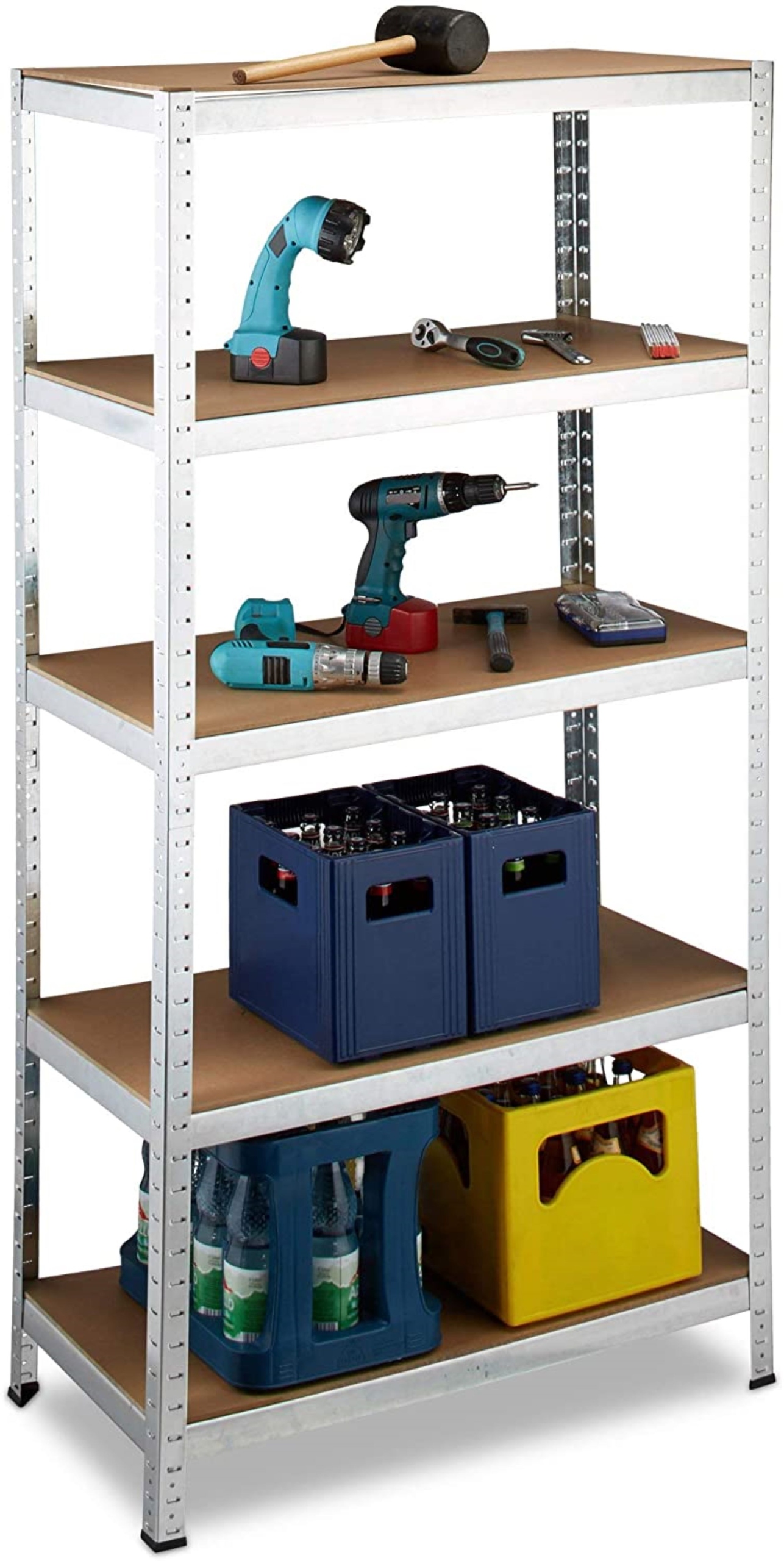 Kovový Skladový Regál Garážový Domácí Výkonný 3V1 180x90x40CM