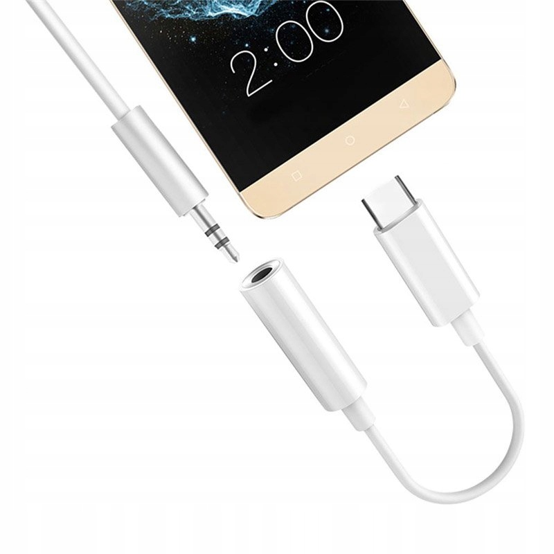 

Adapter Przejściówka Z Usb-c Na Audio Mini Jack