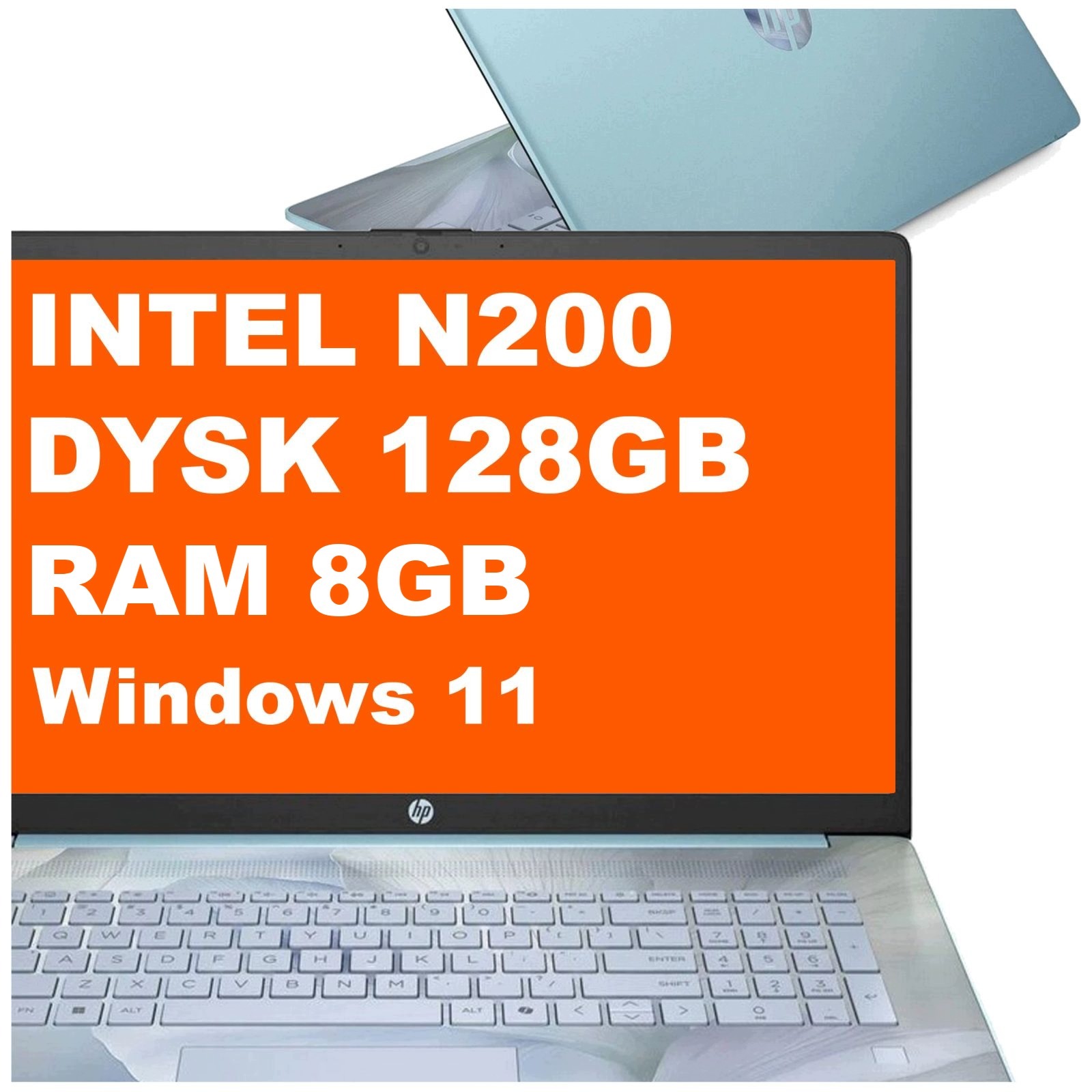Laptop Hp 17-cn Intel N200 8GB 128GB Ufs Intel Uhd 17,3" Hd+ W11 Niebieski