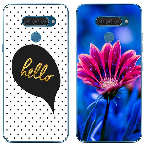 

2+1 Etui Silikon Foto do Lg G8S ThinQ Szkło