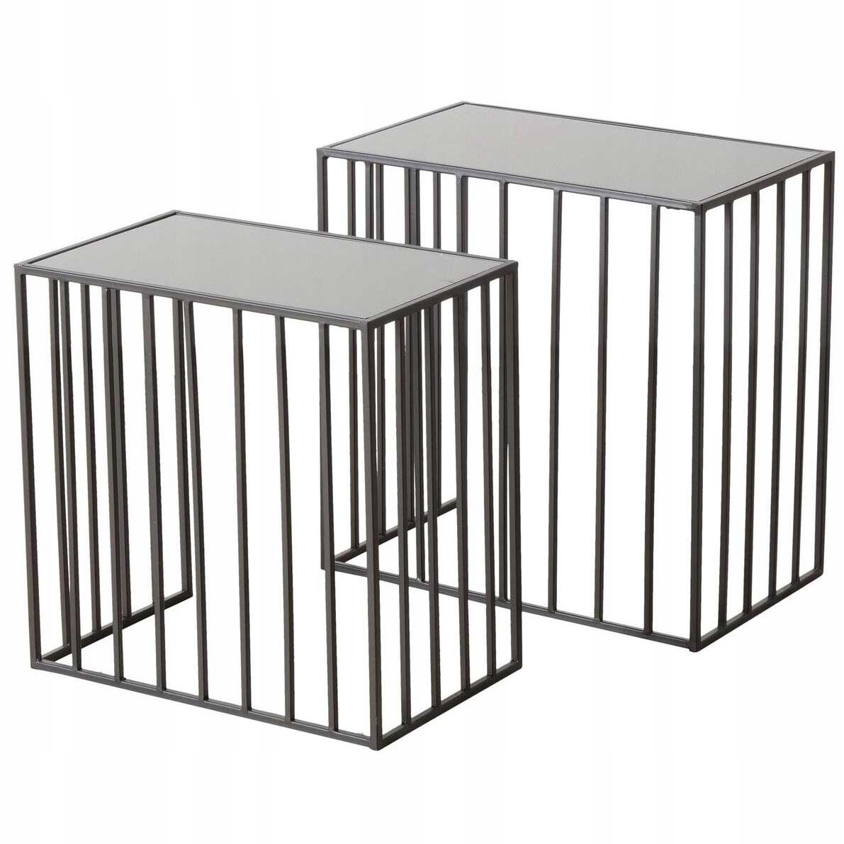 Kovové Stolky Do Obývacího Pokoje Se Zrcadlovou Deskou, 2 Kusy, Joris, Boltze