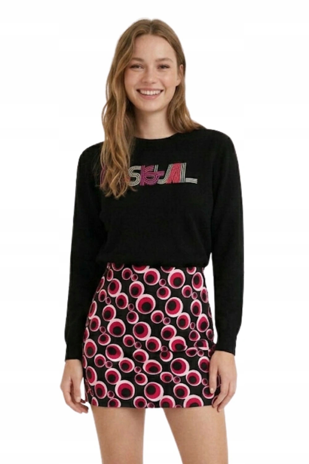 Sukně Desigual Mini s geometrickými kruhy vel. XL