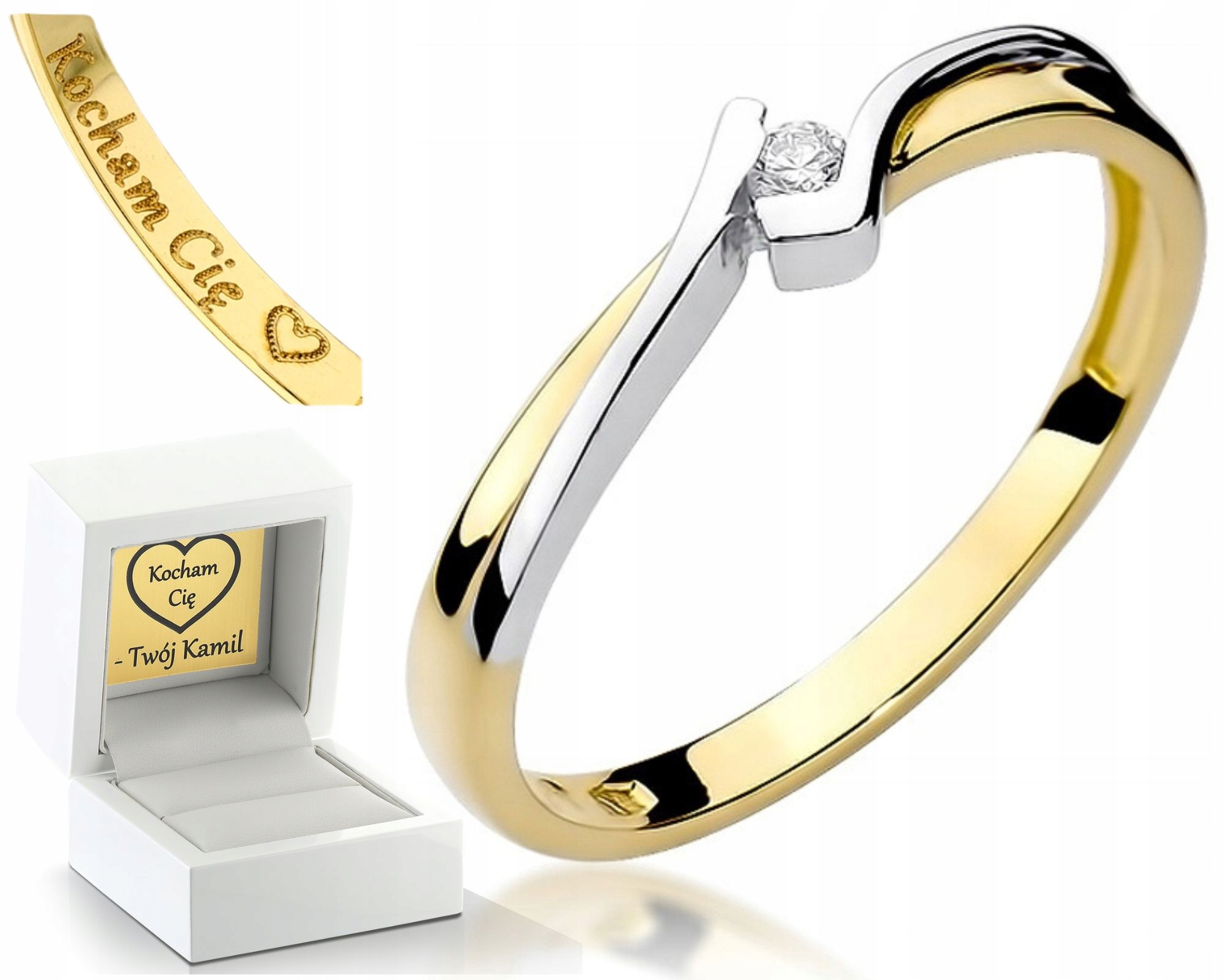 Prstýnek S Briliantem Gravírování Bonus