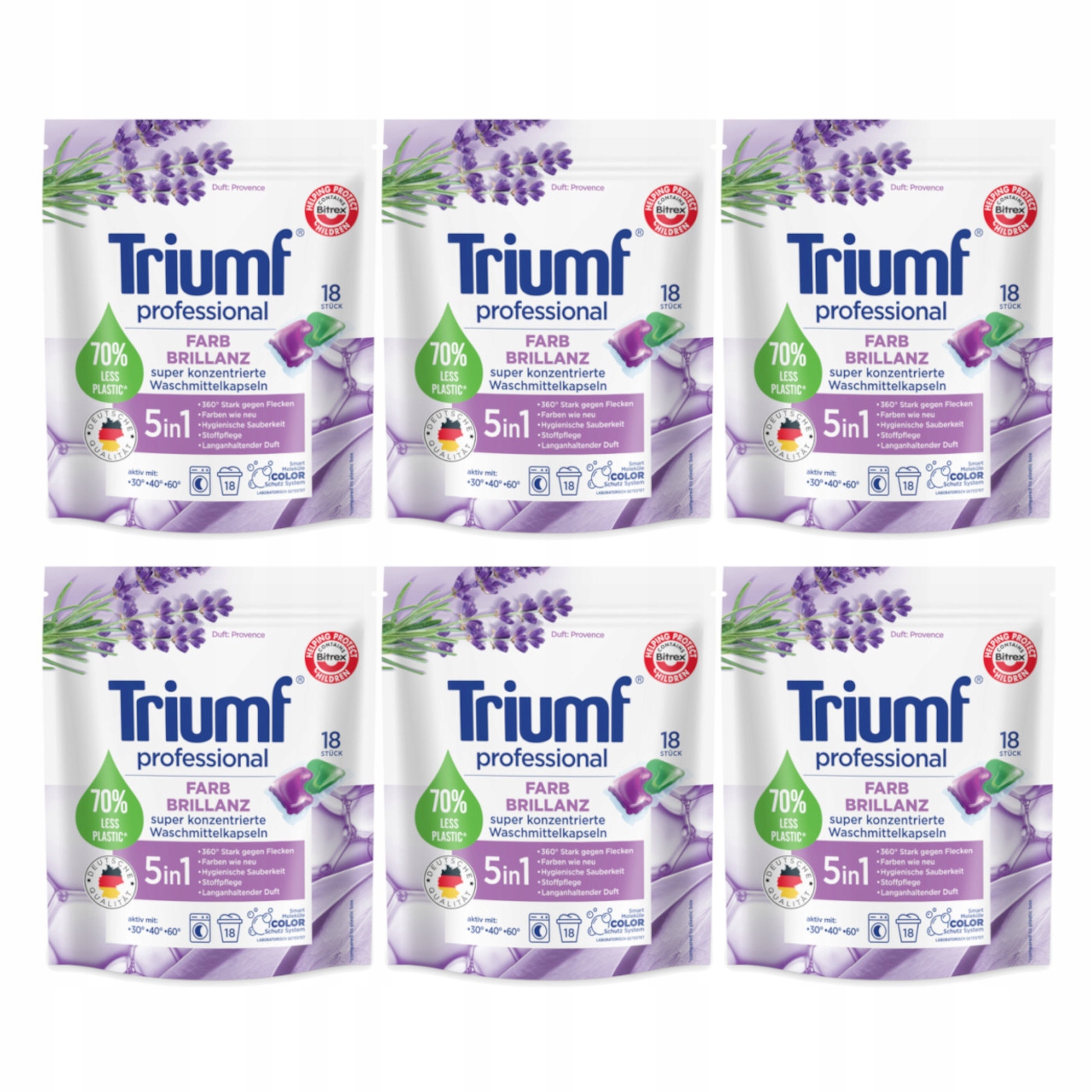 Levně Kapsle na praní Triumf Farb-Brillanz 108ks De