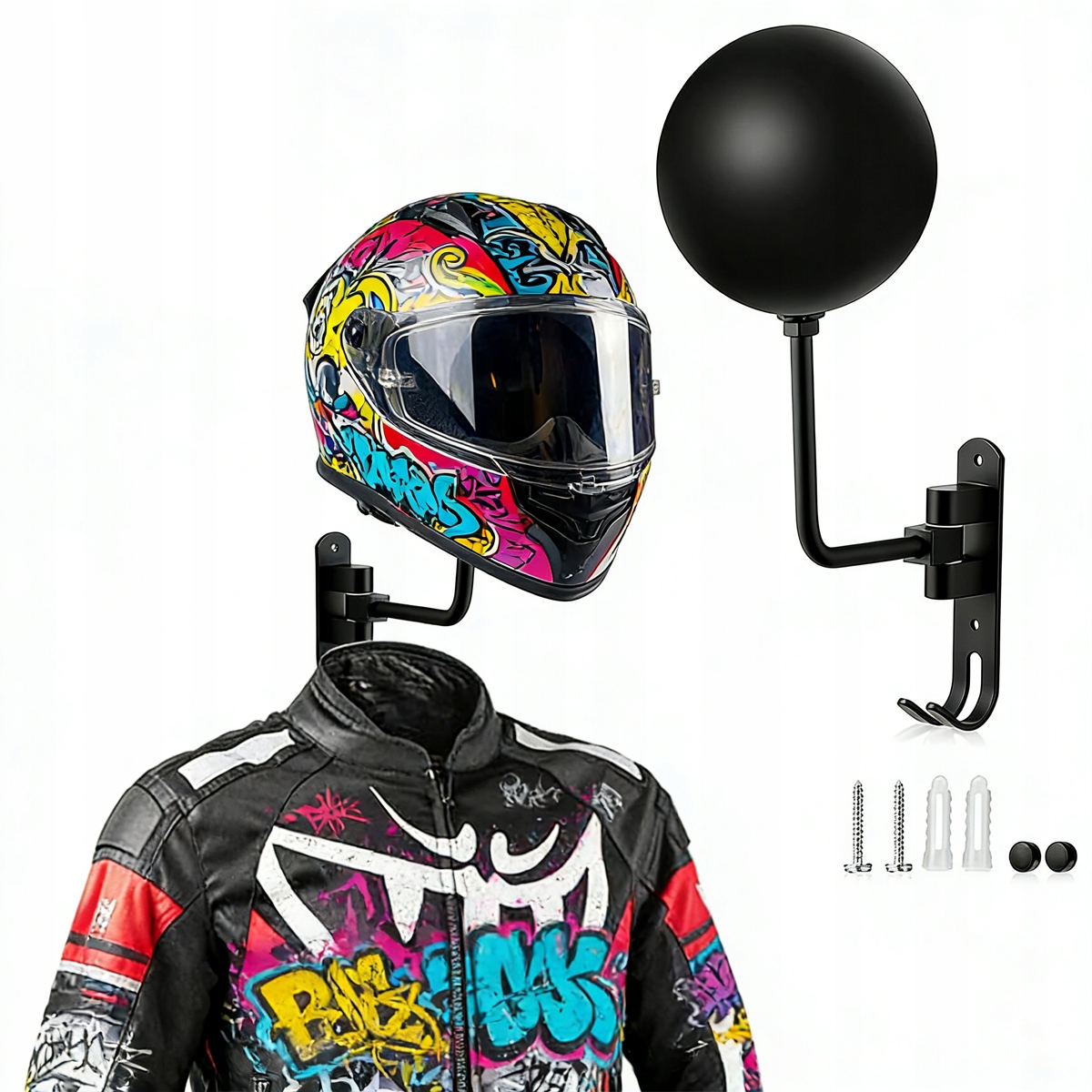 Wieszak Na Kask Motocyklowy – Aluminiowy, Obrotowy, Mocny